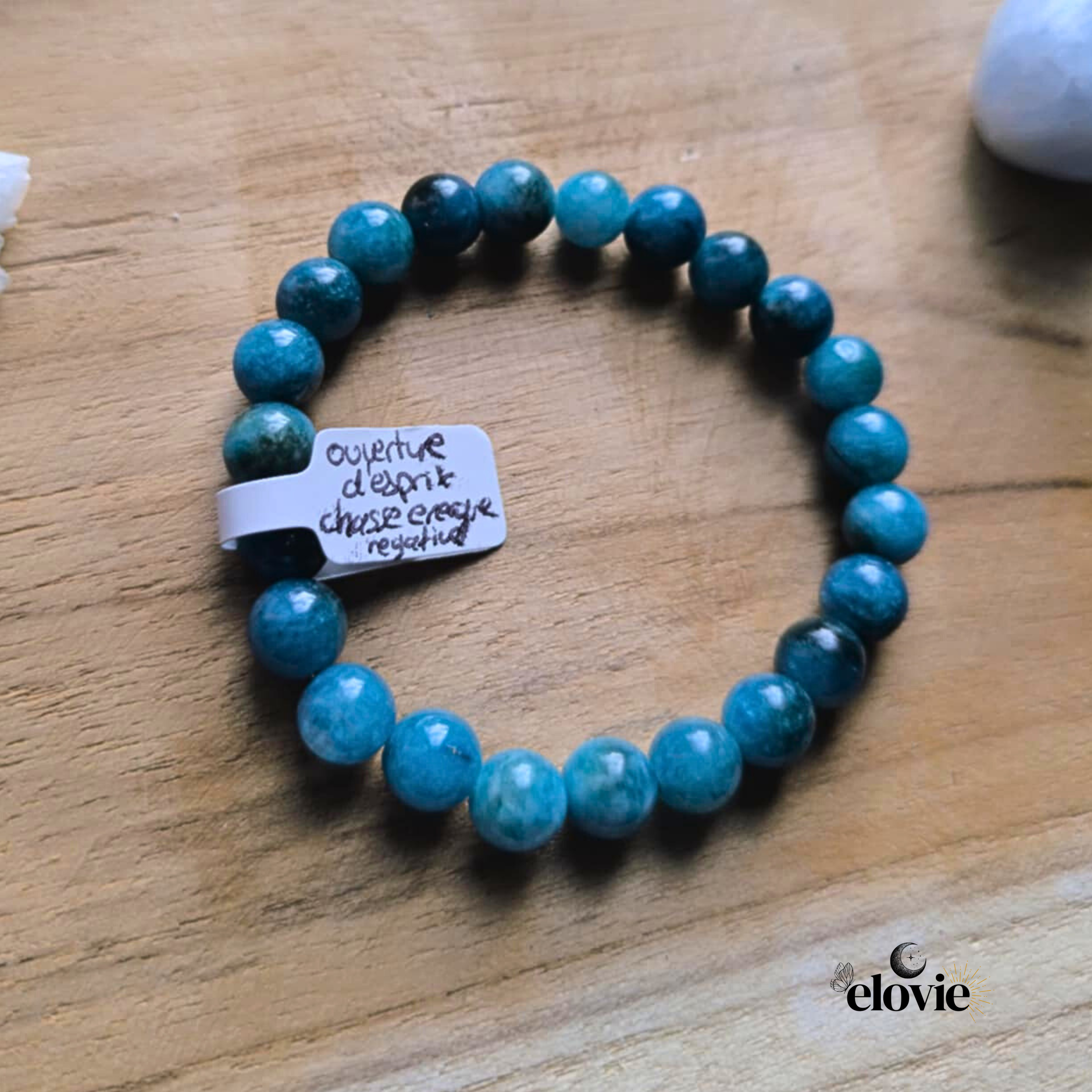 Bracelet Élastique en Apatite – Pierre Naturelle 8 mm