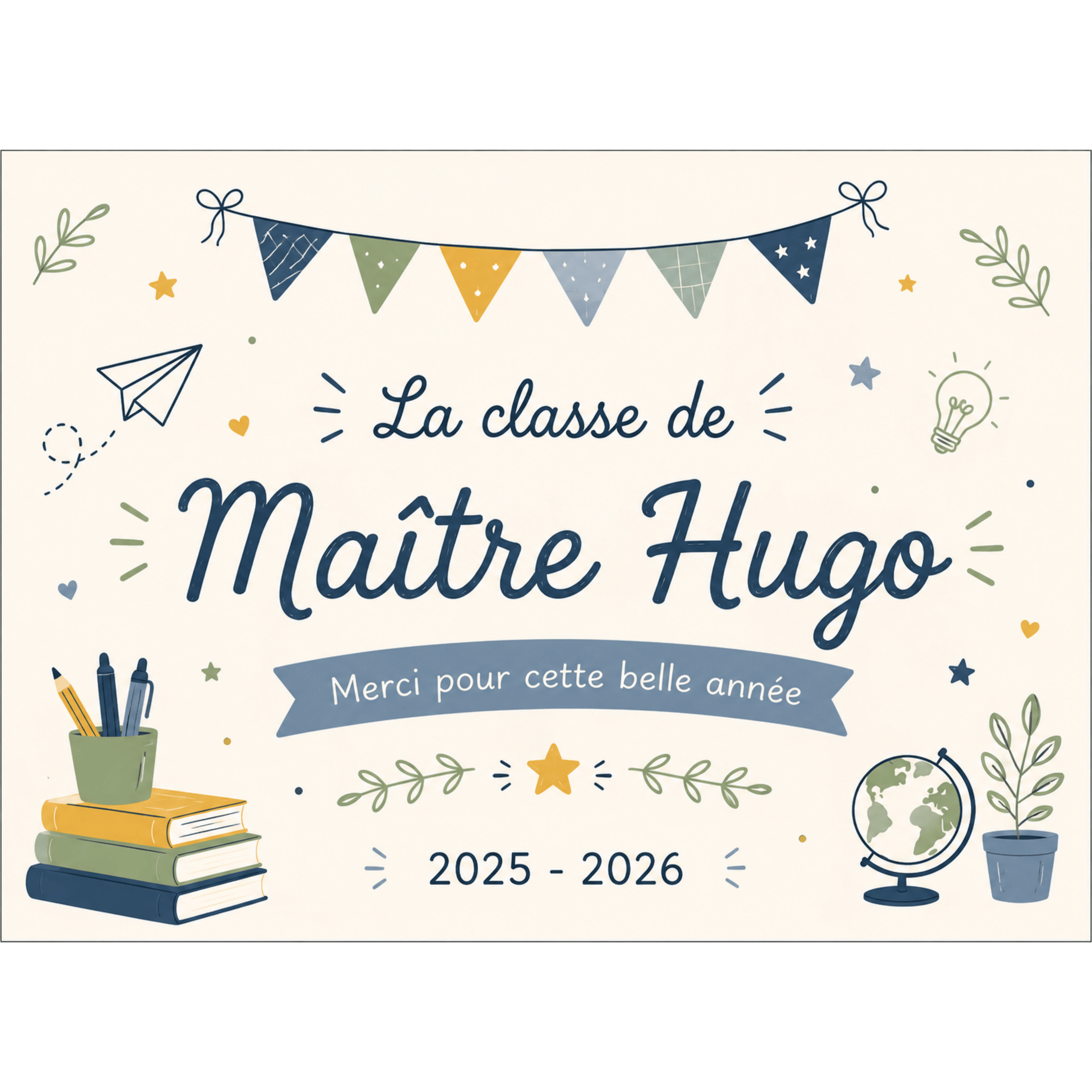 Ardoise à suspendre personnalisée – Cadeau de fin d'année