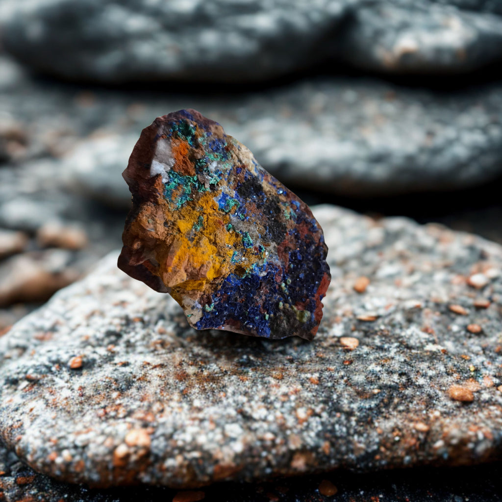 Pierre naturelle Azurite-Malachite – 60 g – 60 x 40 mm