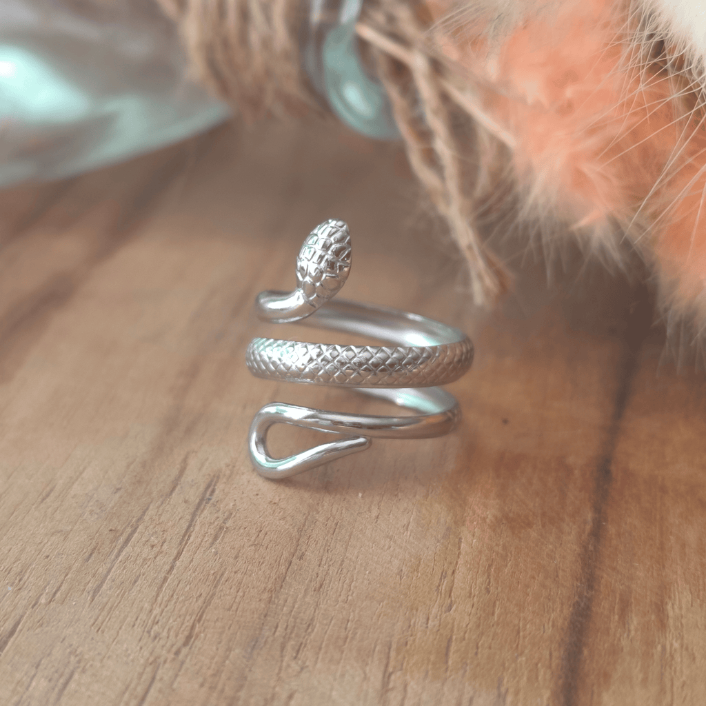 Bague Serpent Réglable en Acier Inoxydable
