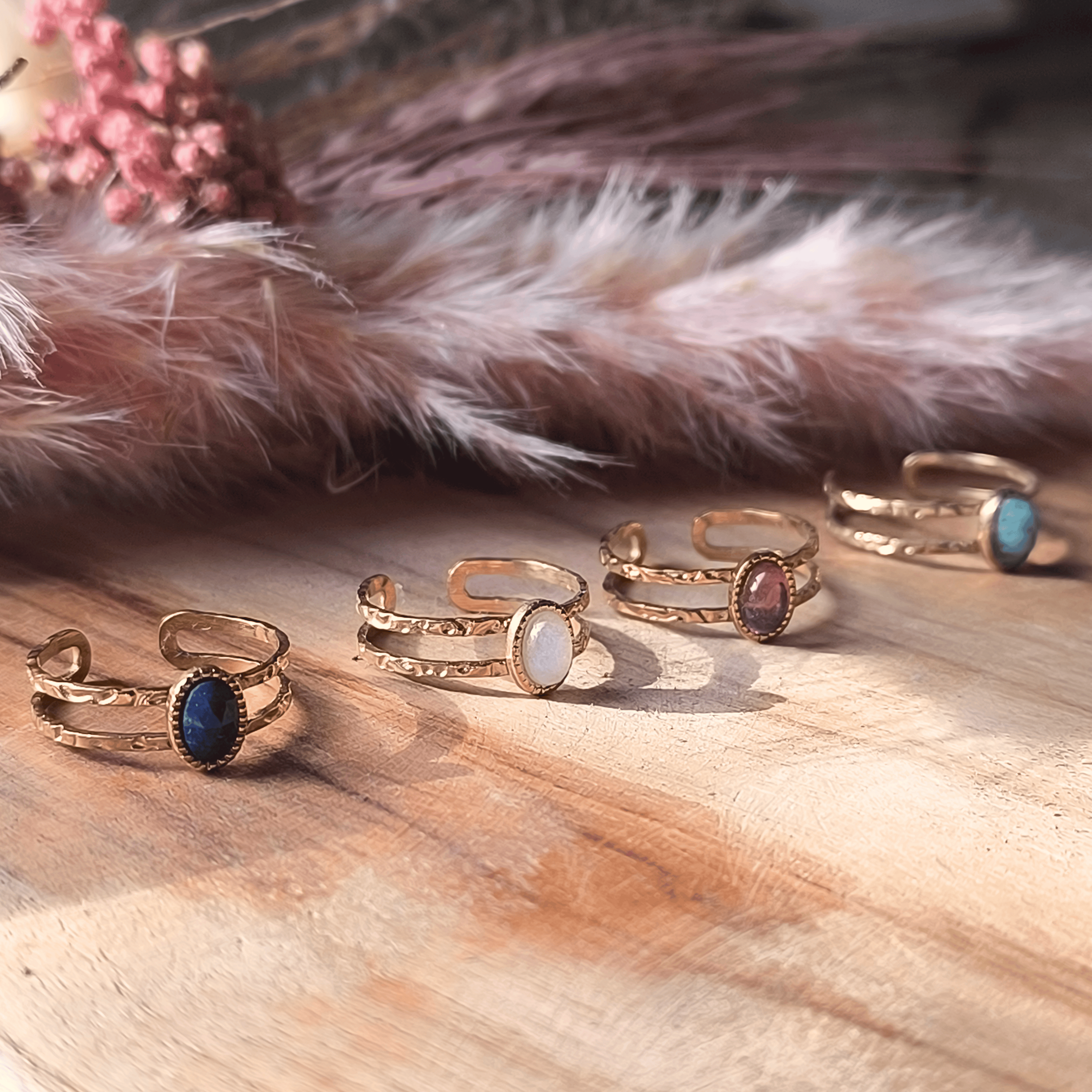 Bague pierre naturelle au choix