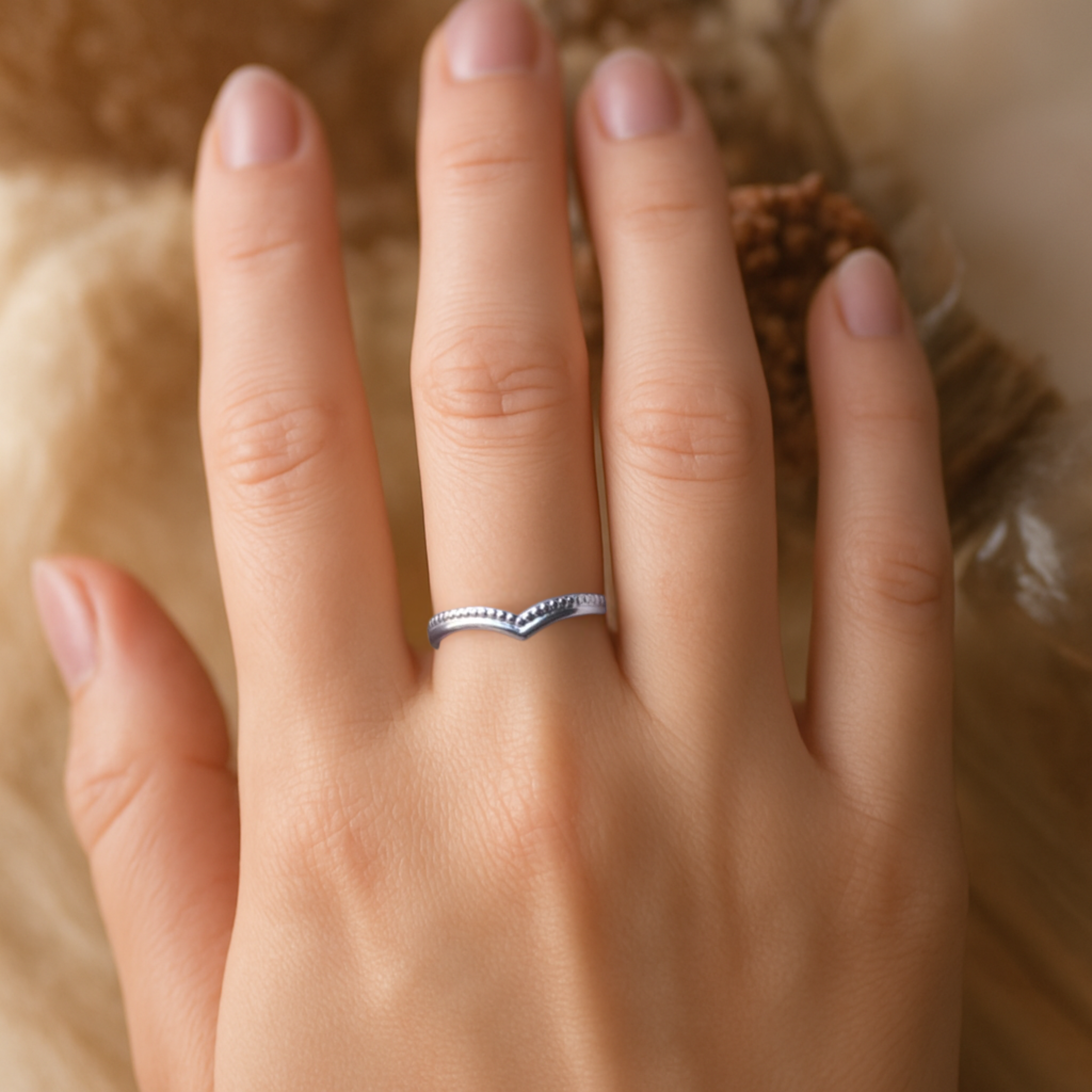 Bague fine en V – acier inoxydable