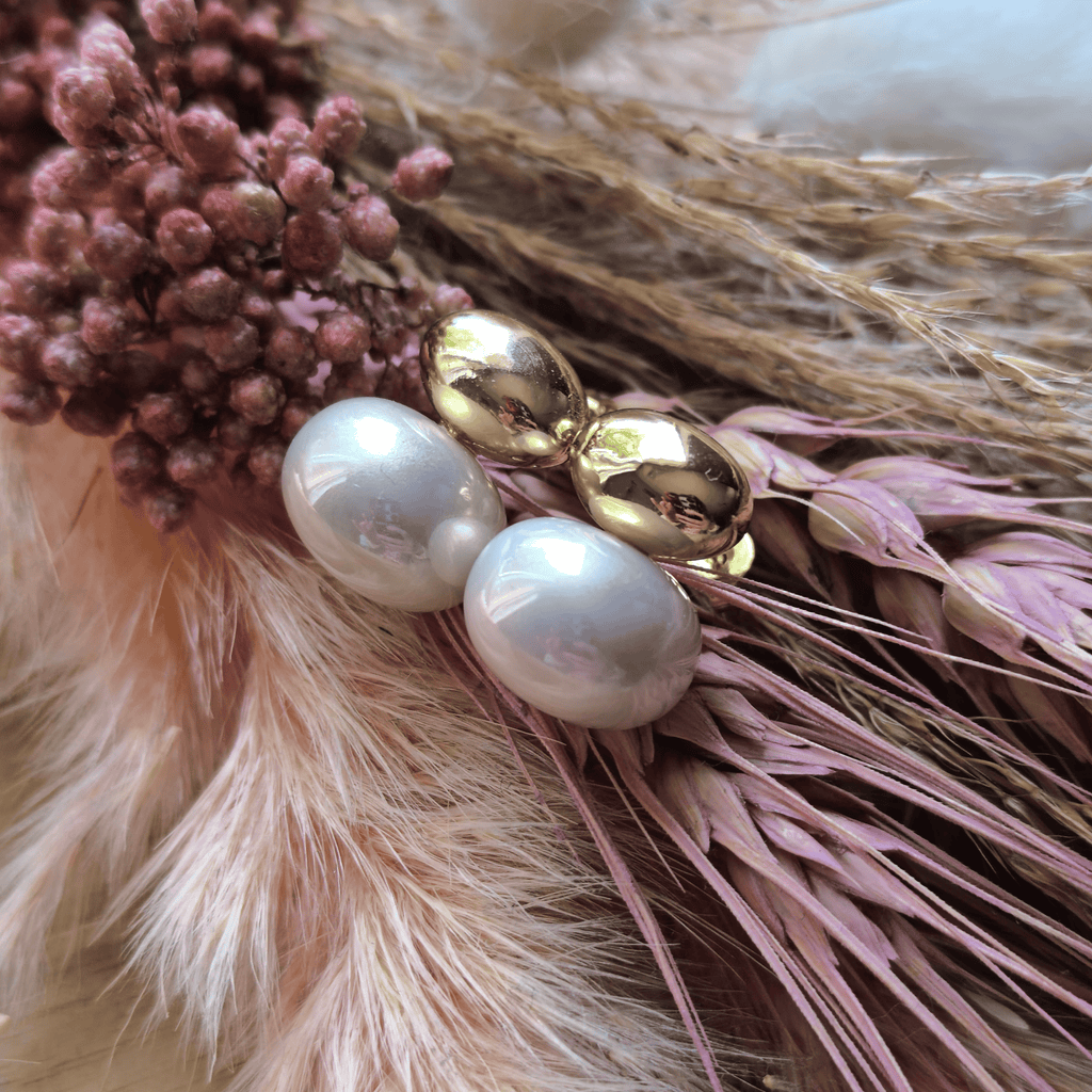 Boucles d’oreilles boule élégantes argenté ou doré