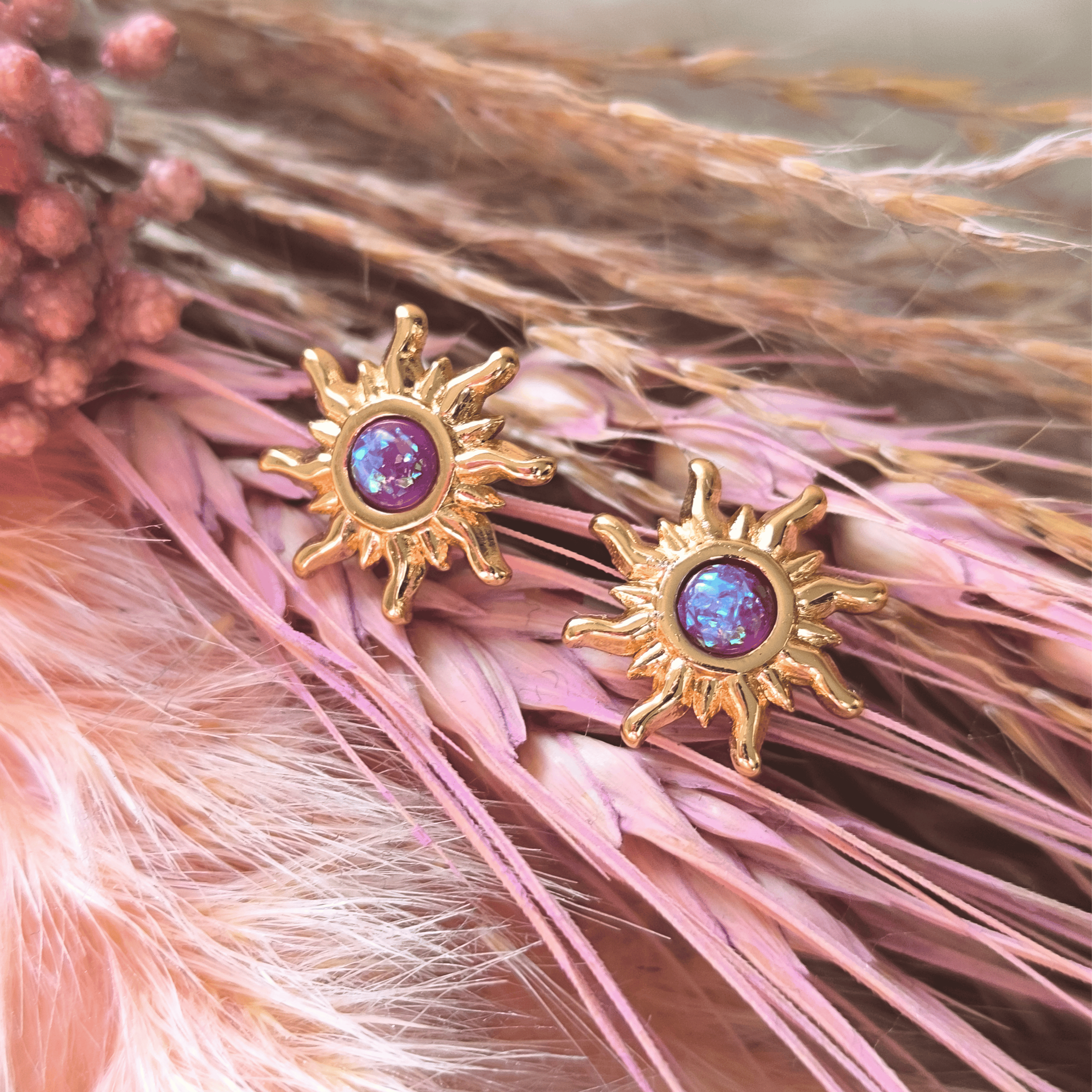 Boucles d’oreilles Soleil & Perle