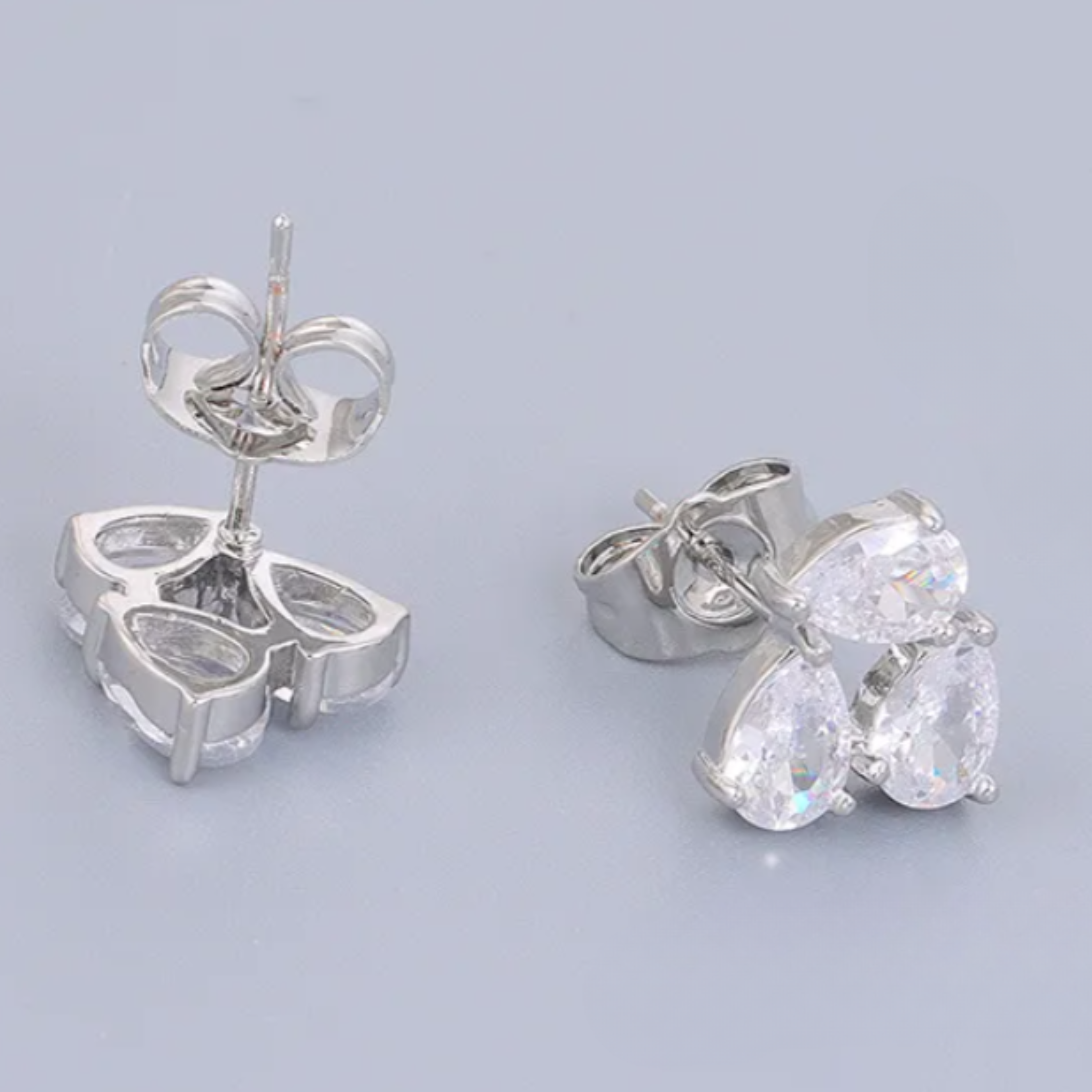 Boucles d’oreilles en zircon – acier inoxydable