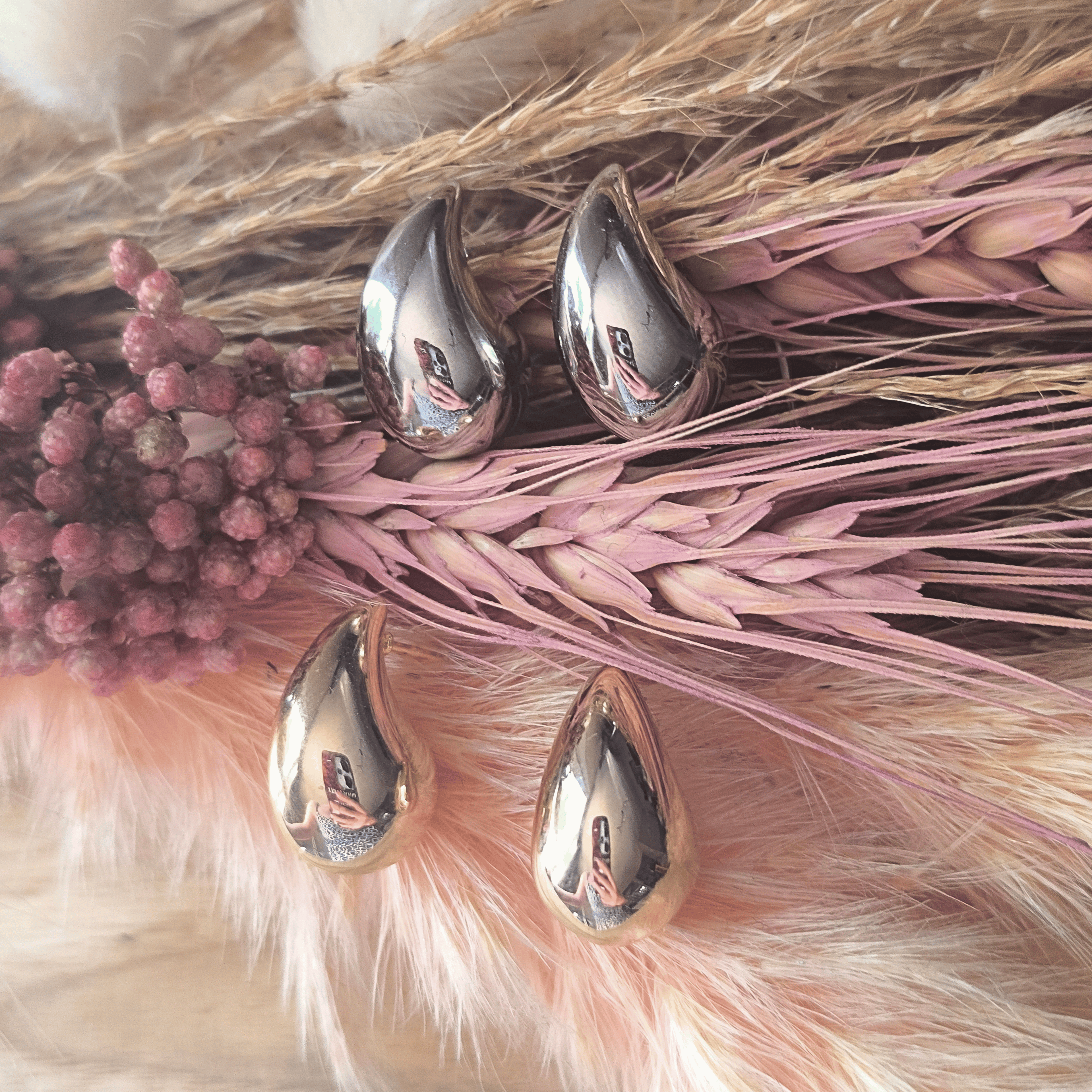 Boucles d'oreilles Goutte Élégance en acier inoxydable