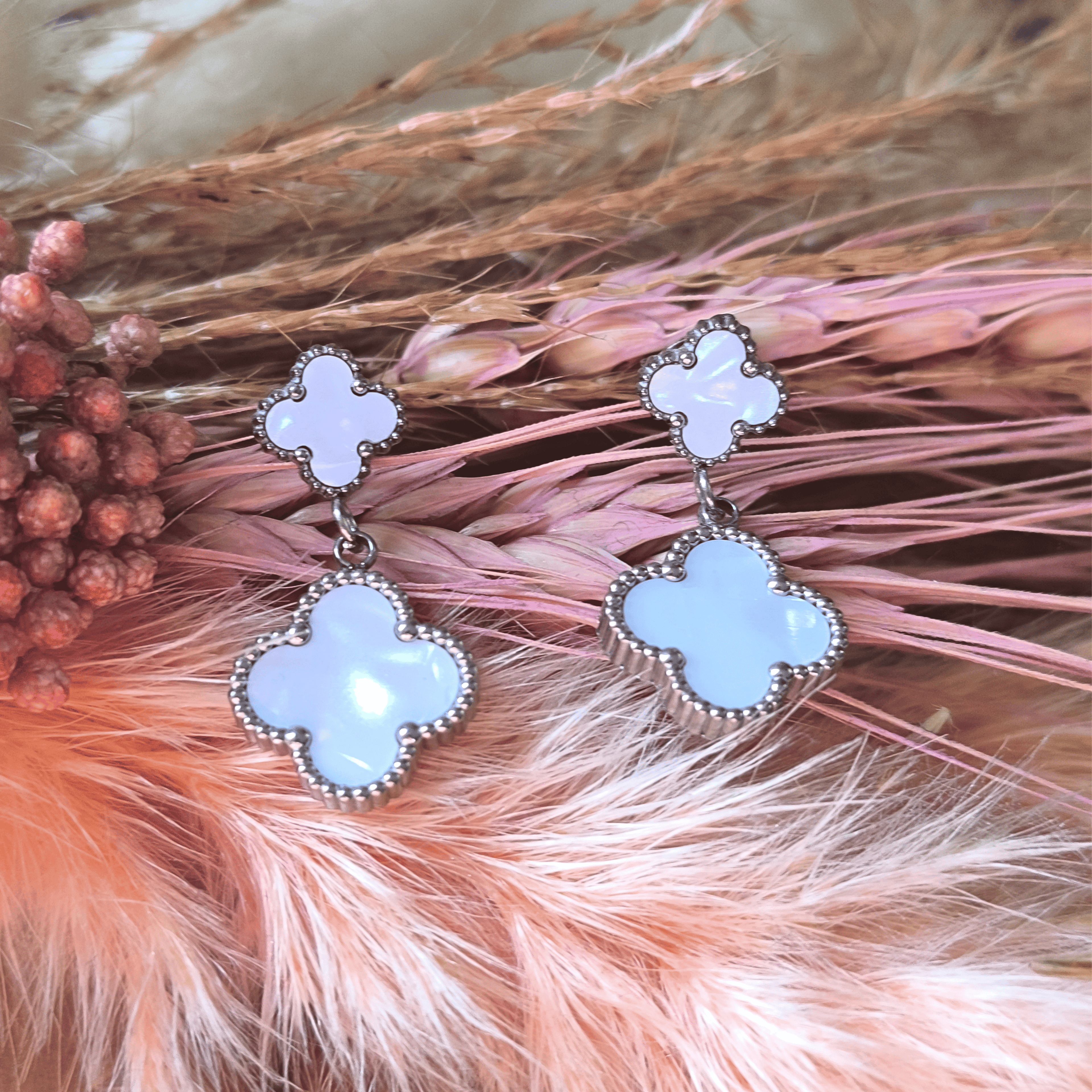 Boucles d’oreilles Pendantes Trèfle