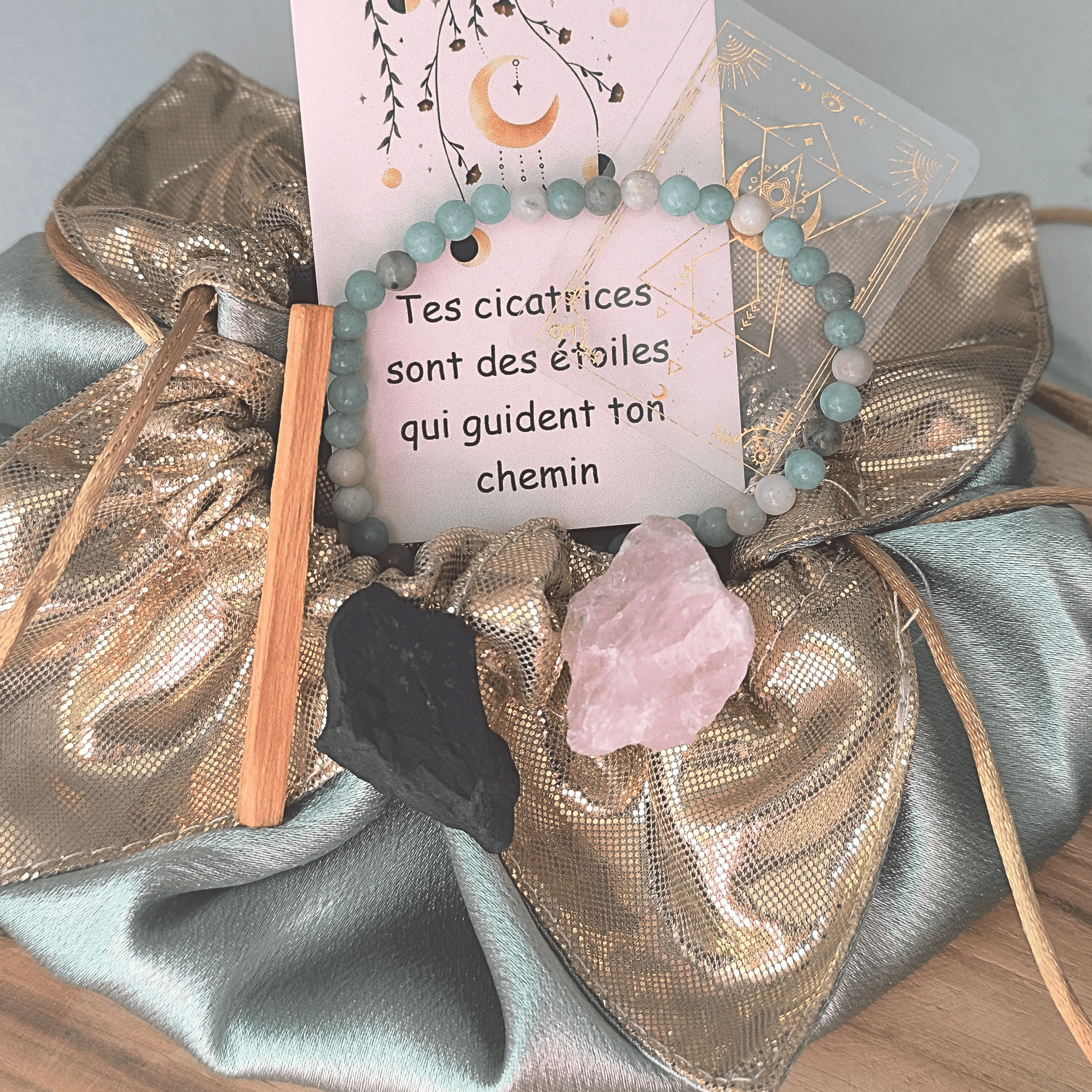 Coffret Bien-Être & Énergie – Palo Santo & Pierres Naturelles