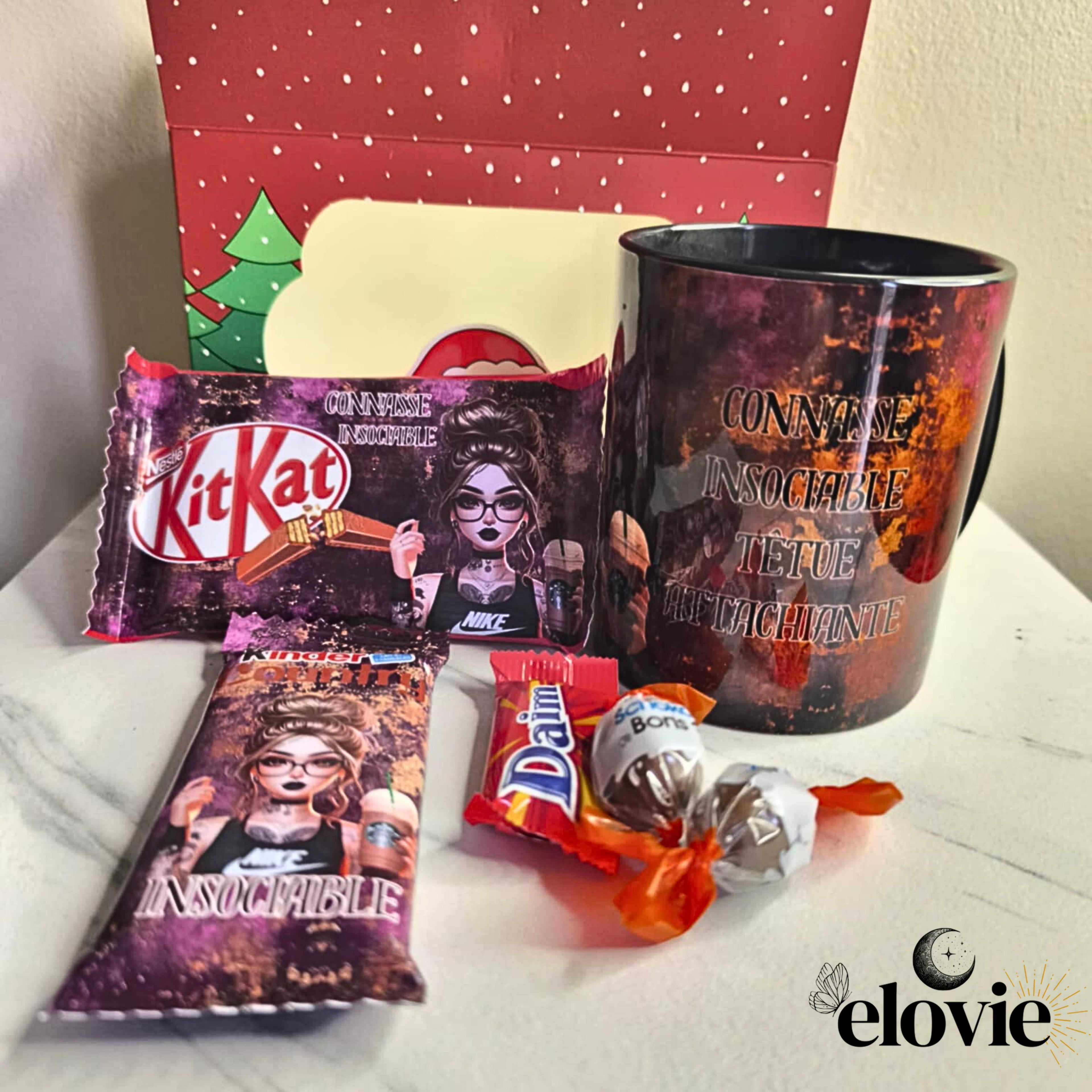🎁 Box de Noël personnalisée – “Connasse insociable”