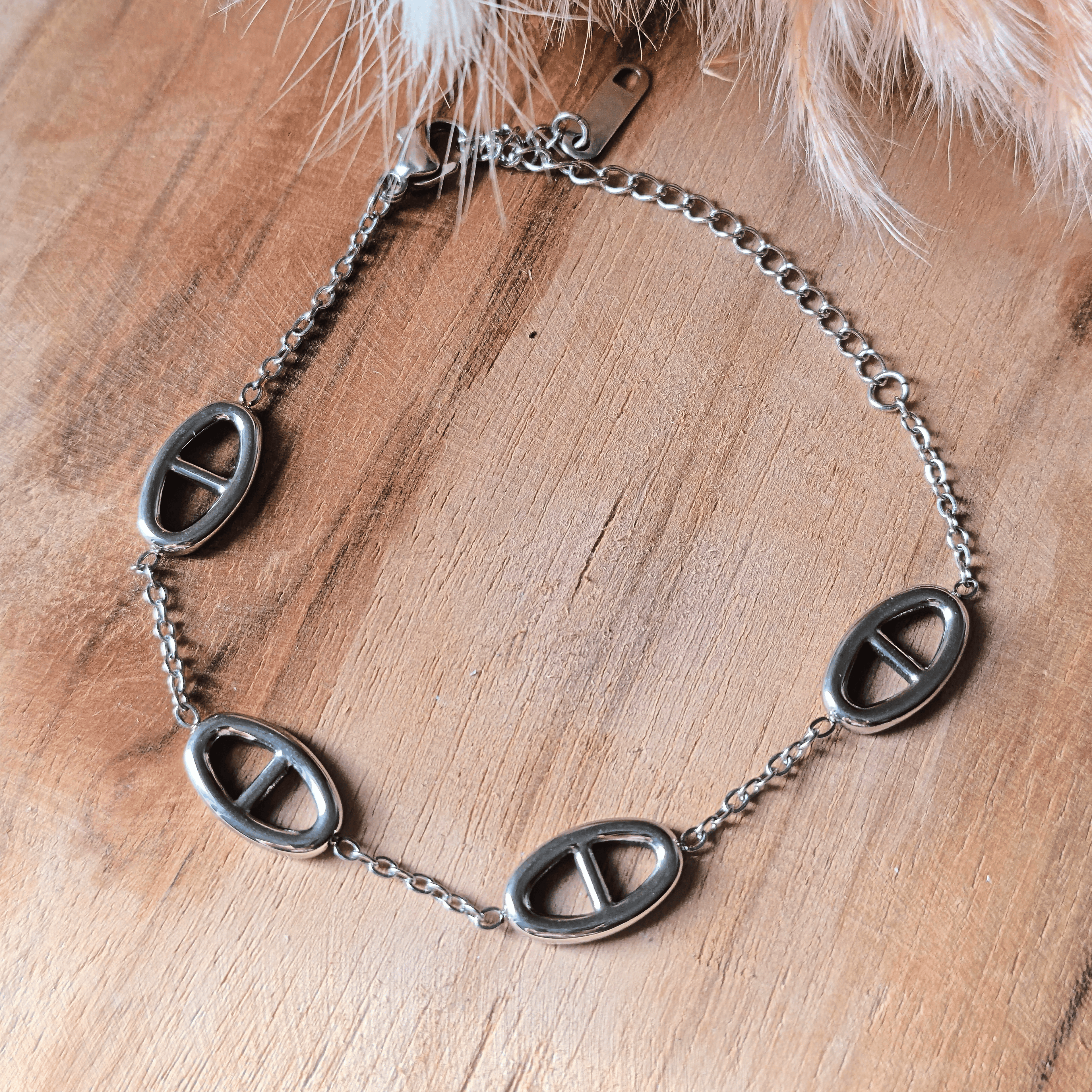 Bracelet en acier inoxydable argenté