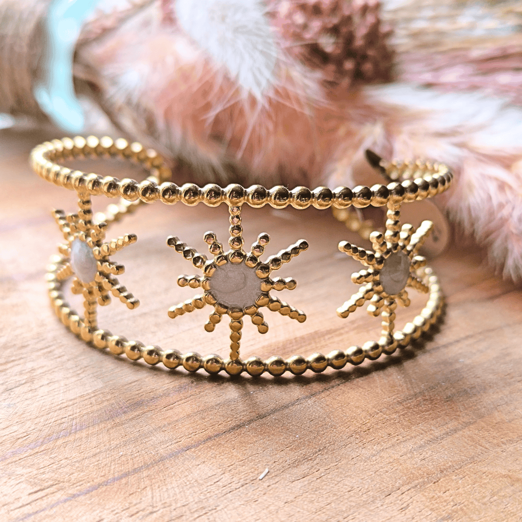 Bracelet jonc soleil élégant