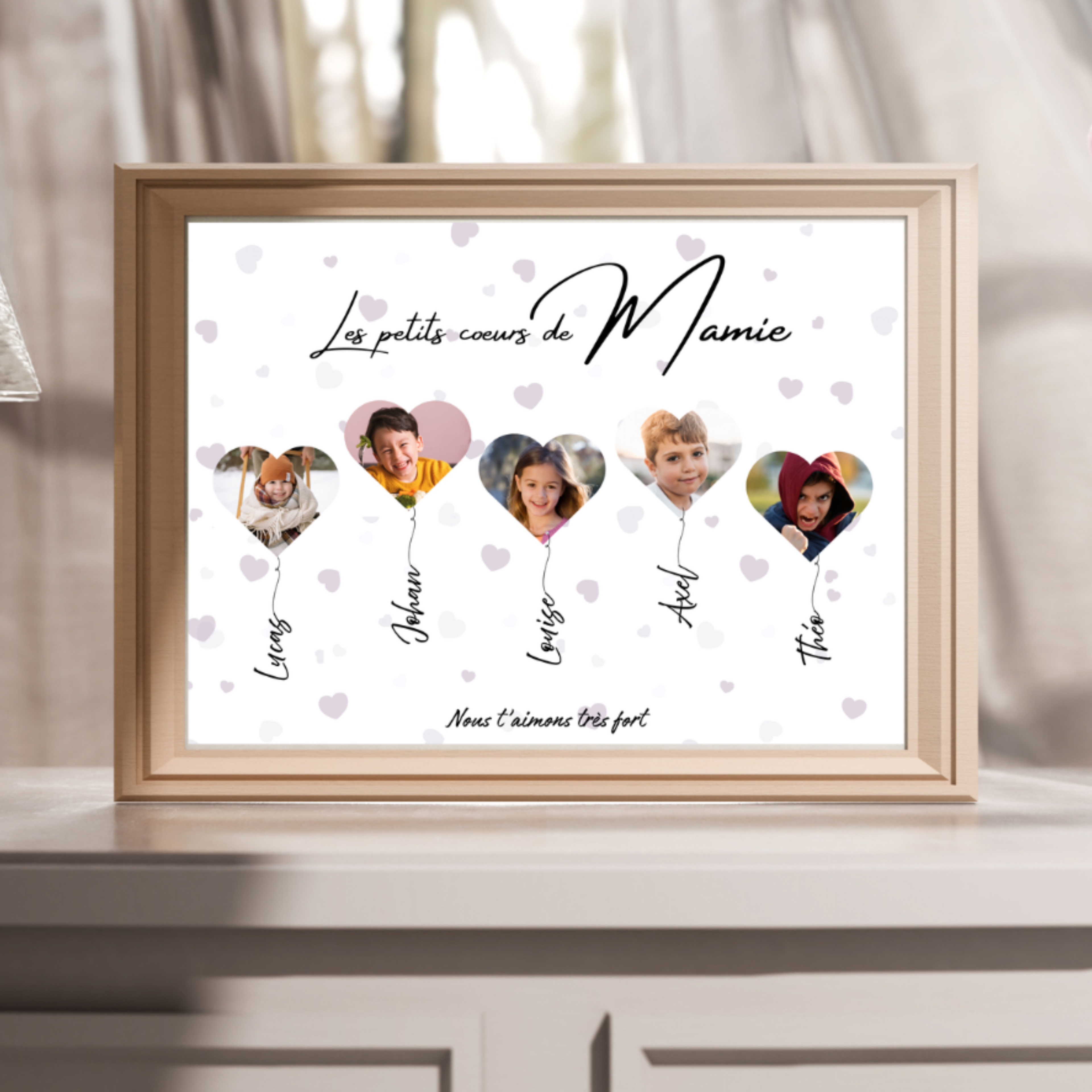 “Les Petits Cœurs de Mamie” Personnalisé