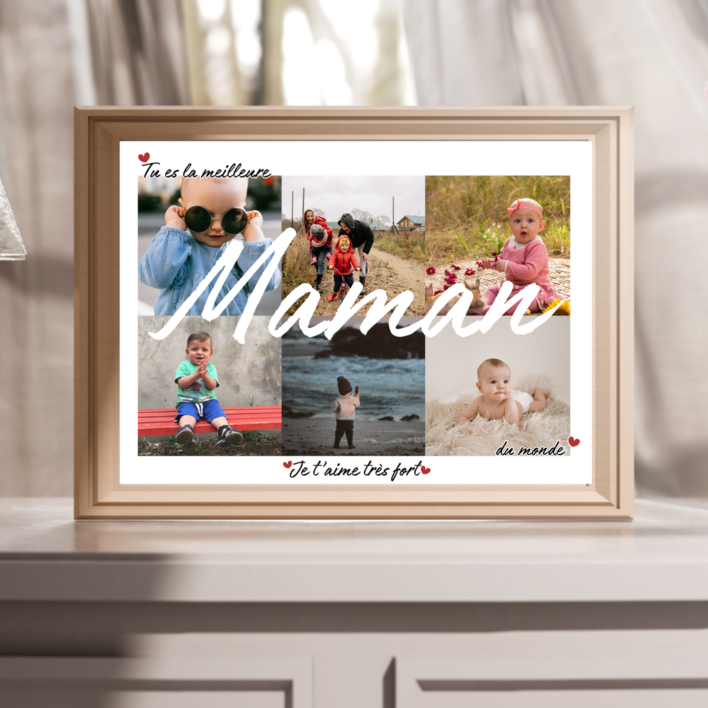 Cadre personnalisé avec vos photos – Fête des Mères