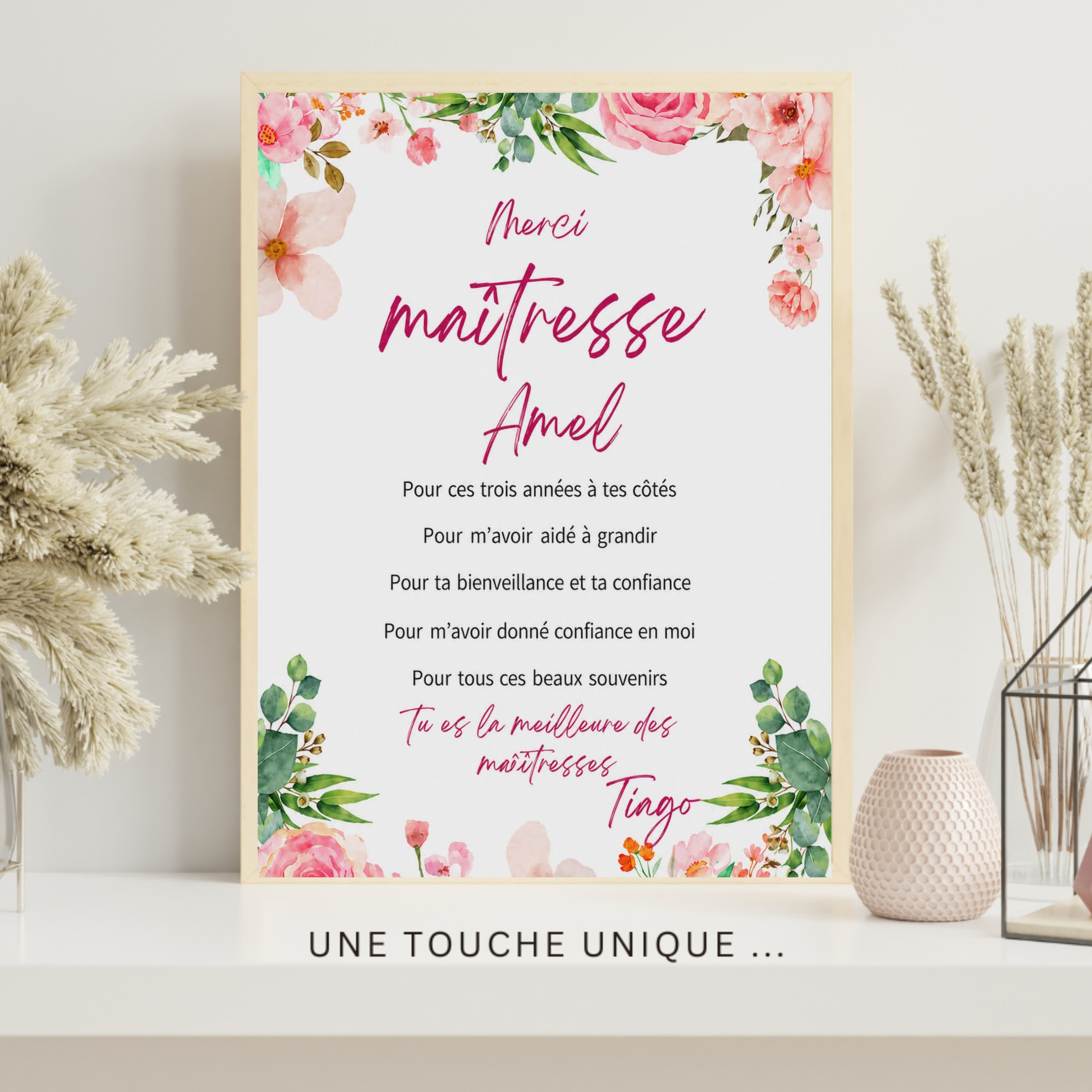 Cadre personnalisé de fin d’année