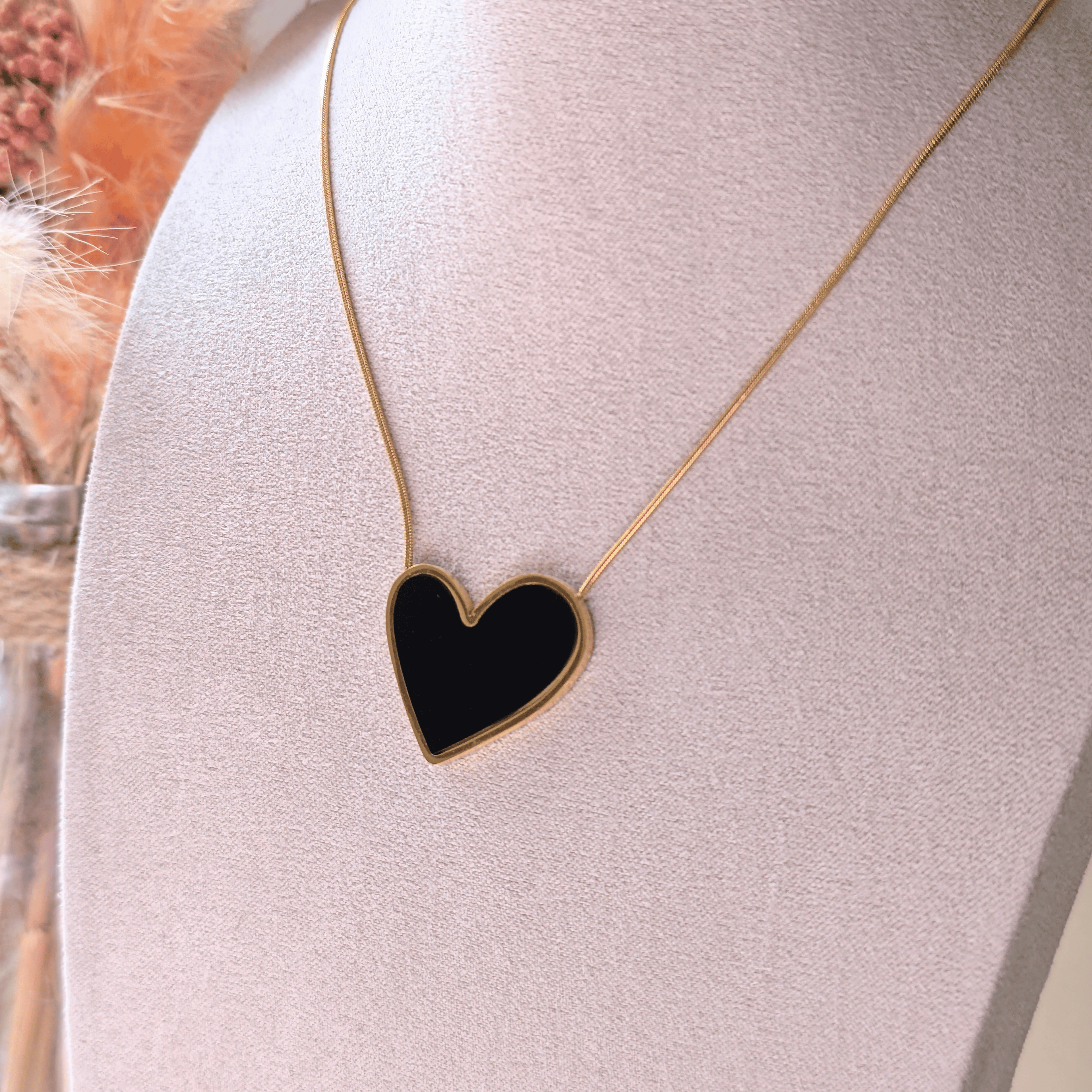 Collier Cœur Noir