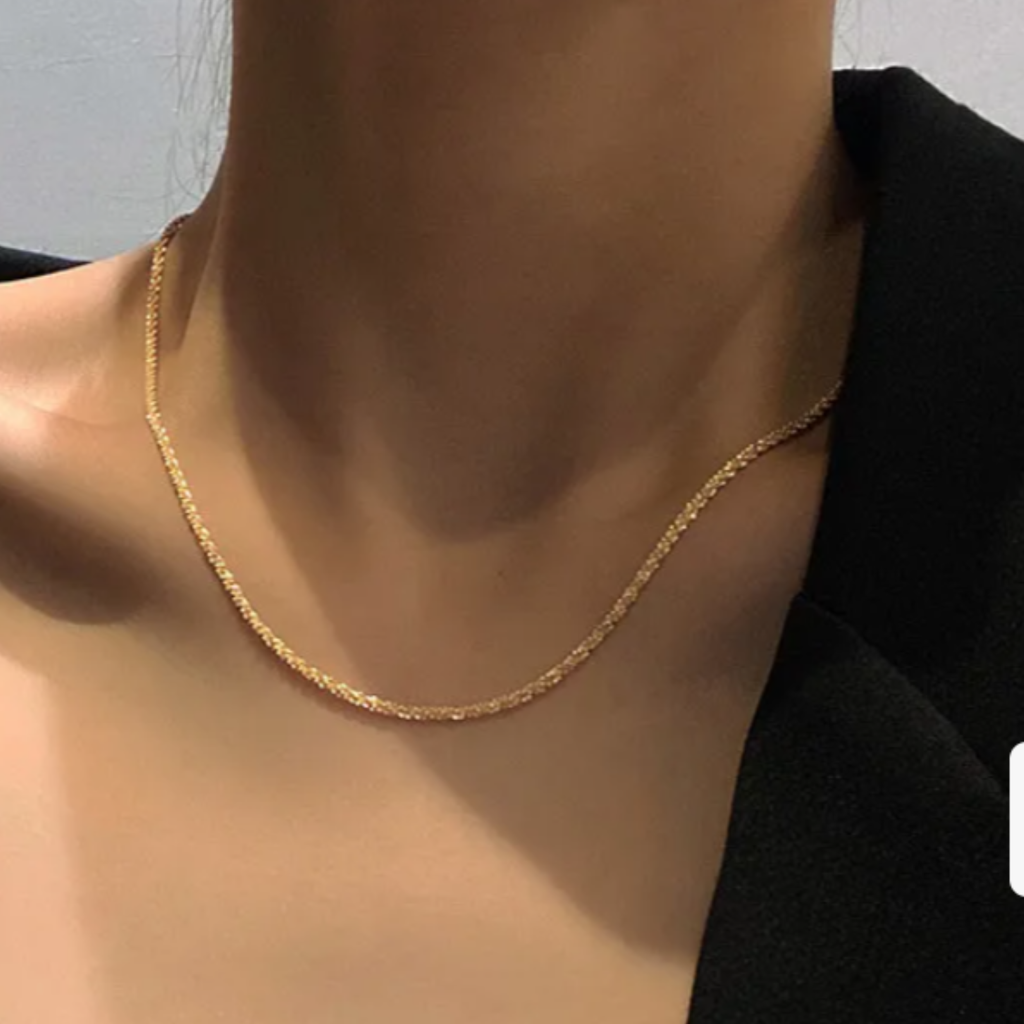 Collier entrelacé lumineux – acier inoxydable