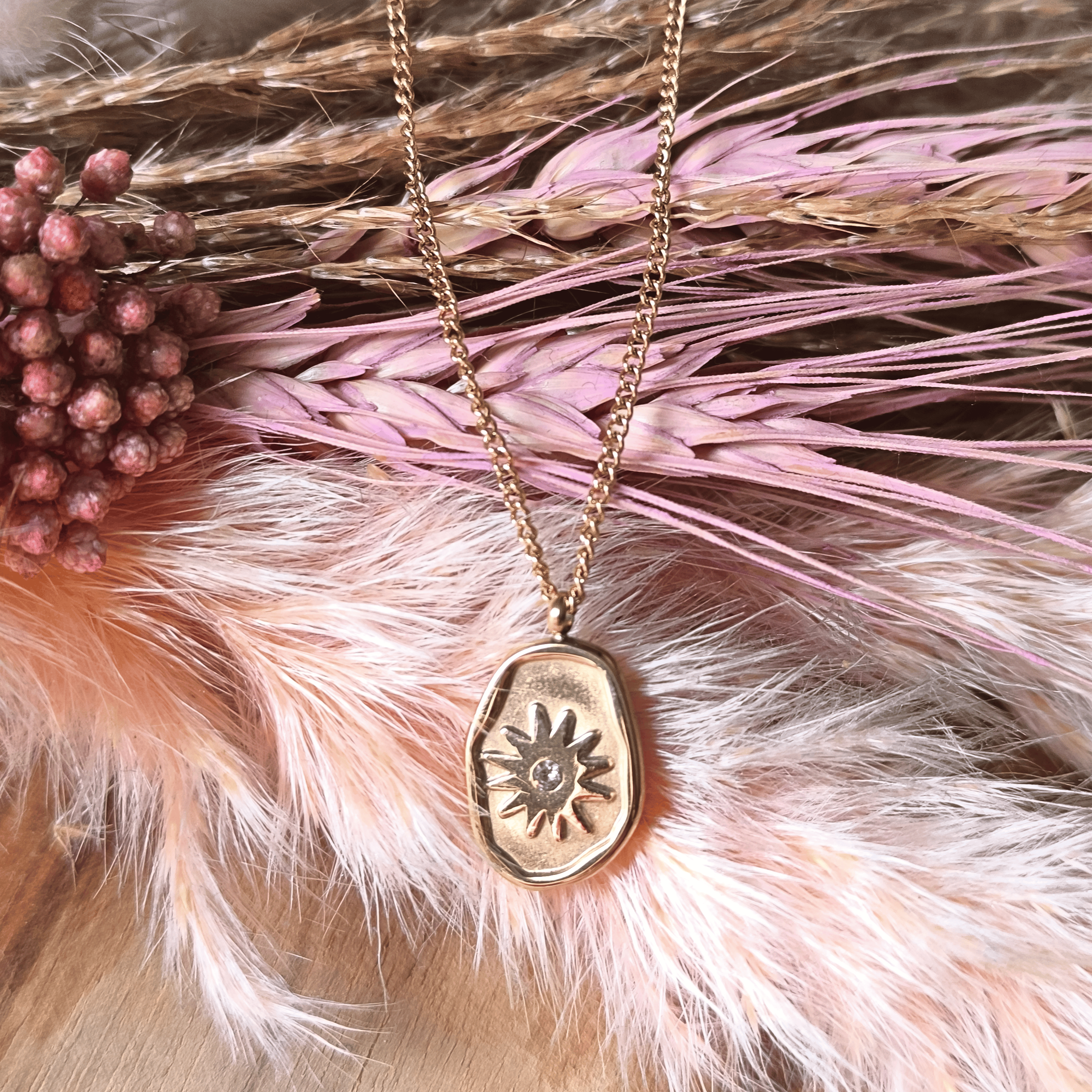 Collier Médaille Soleil & Zircon