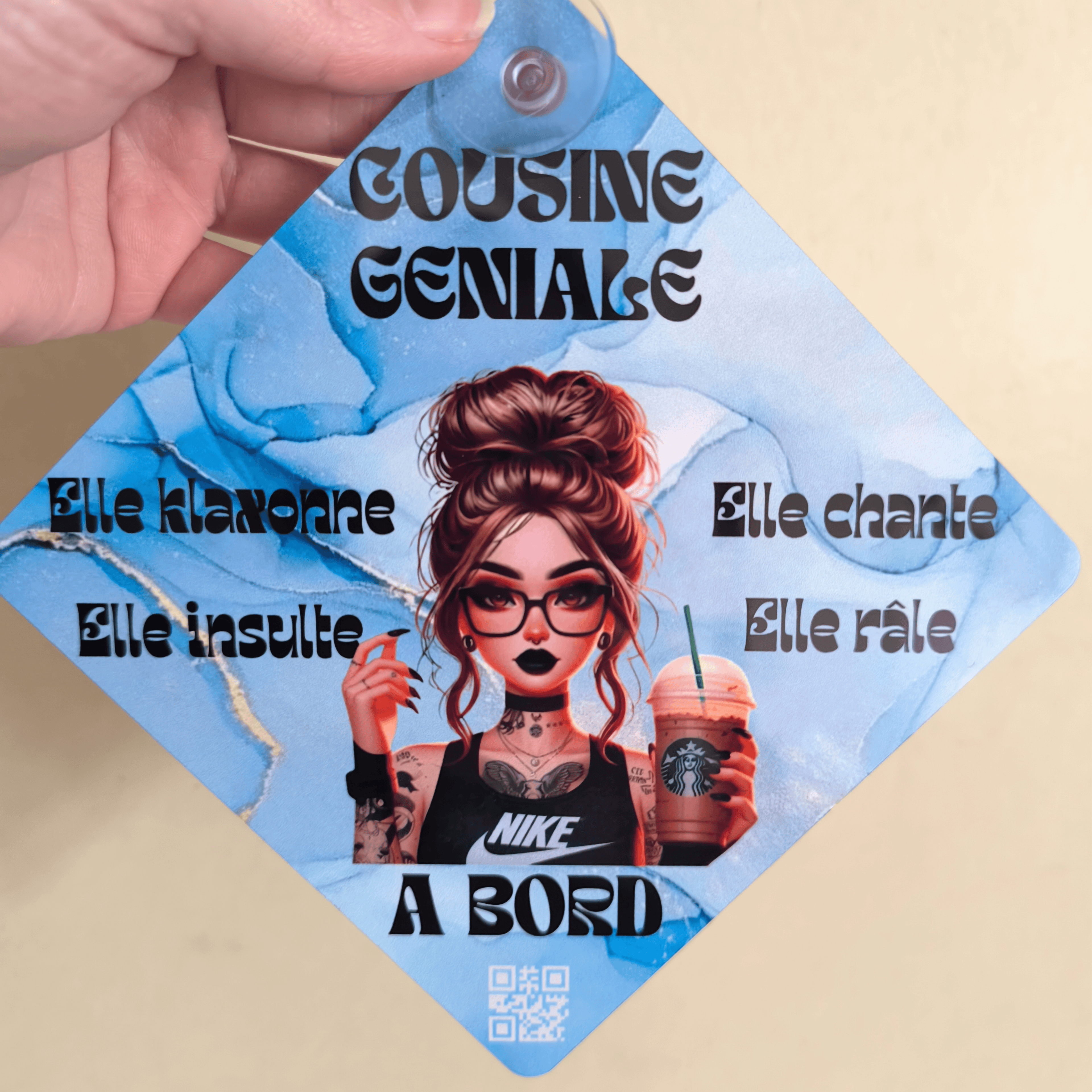 Pancarte à Ventouse Voiture