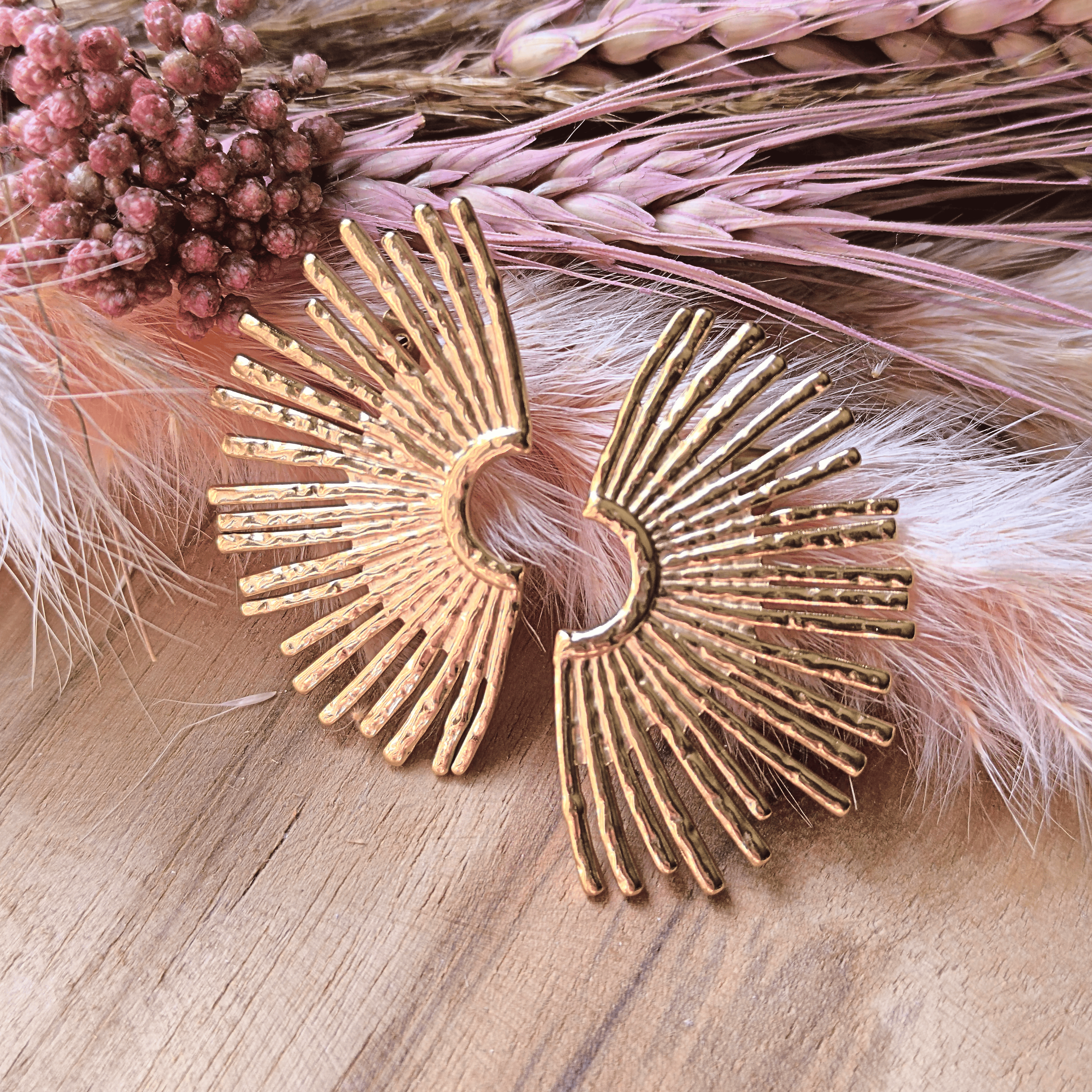 Boucles d’oreilles demi-soleil