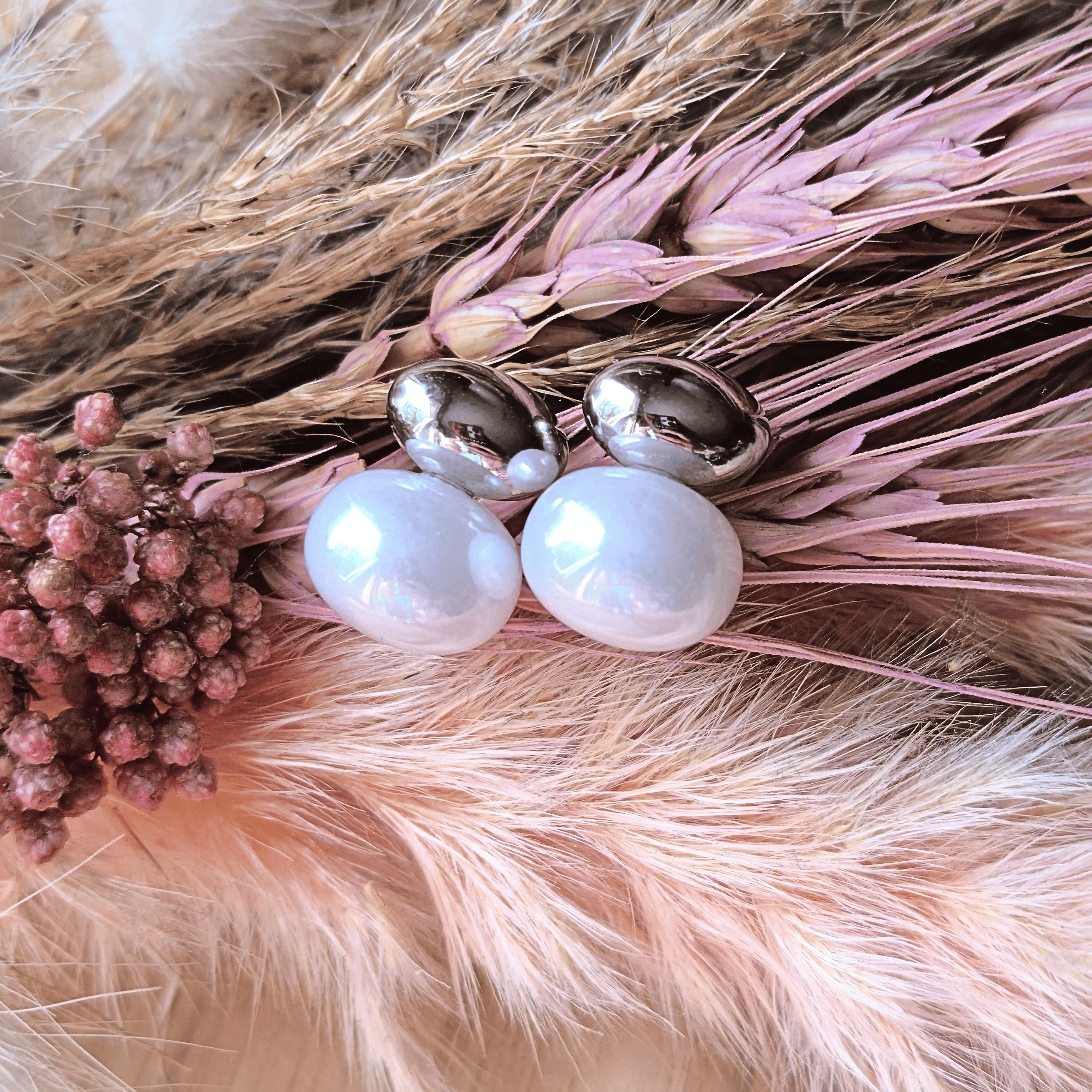 Boucles d’oreilles boule élégantes argenté ou doré