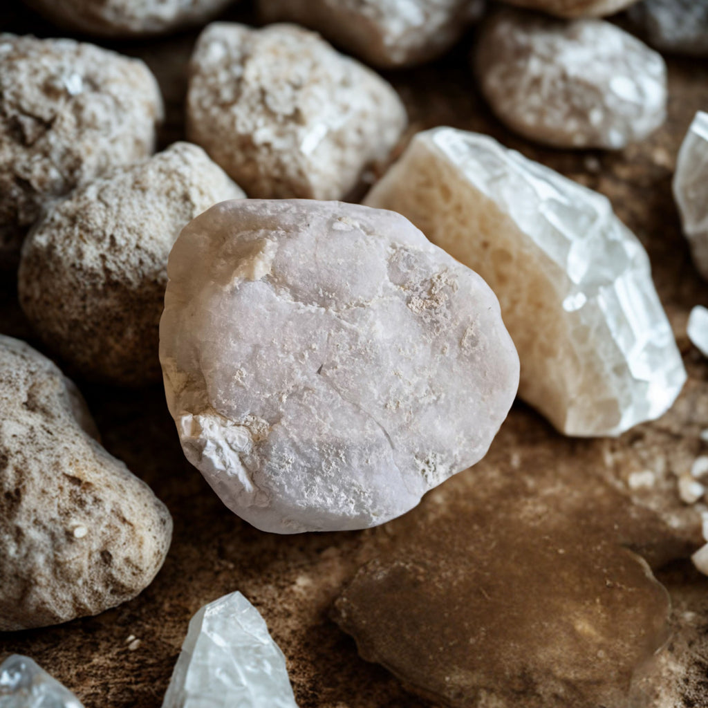 🔮Géode entière en Cristal de Roche – 223 g – 90 x 80 mm