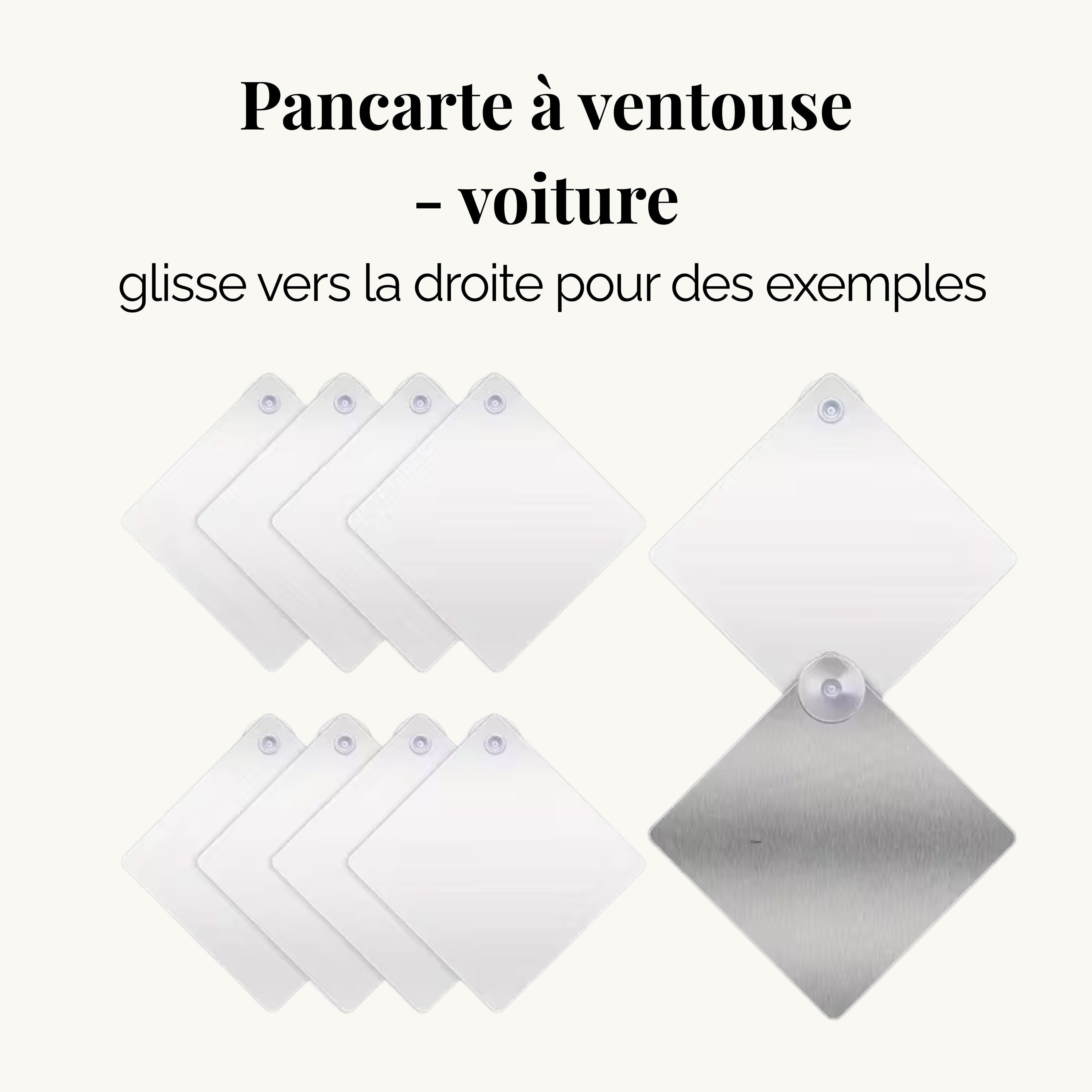 Pancarte à Ventouse Voiture – Humour &amp; Personnalisation