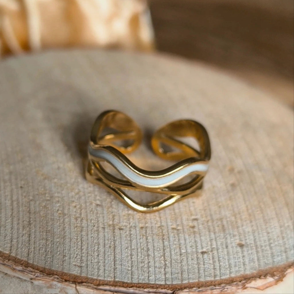 Bague Ondulation – Acier Inoxydable Réglable