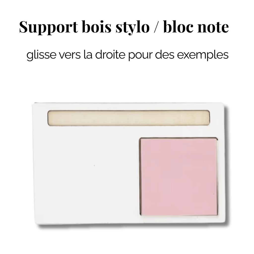 Support Bois Personnalisé avec Bloc-Notes