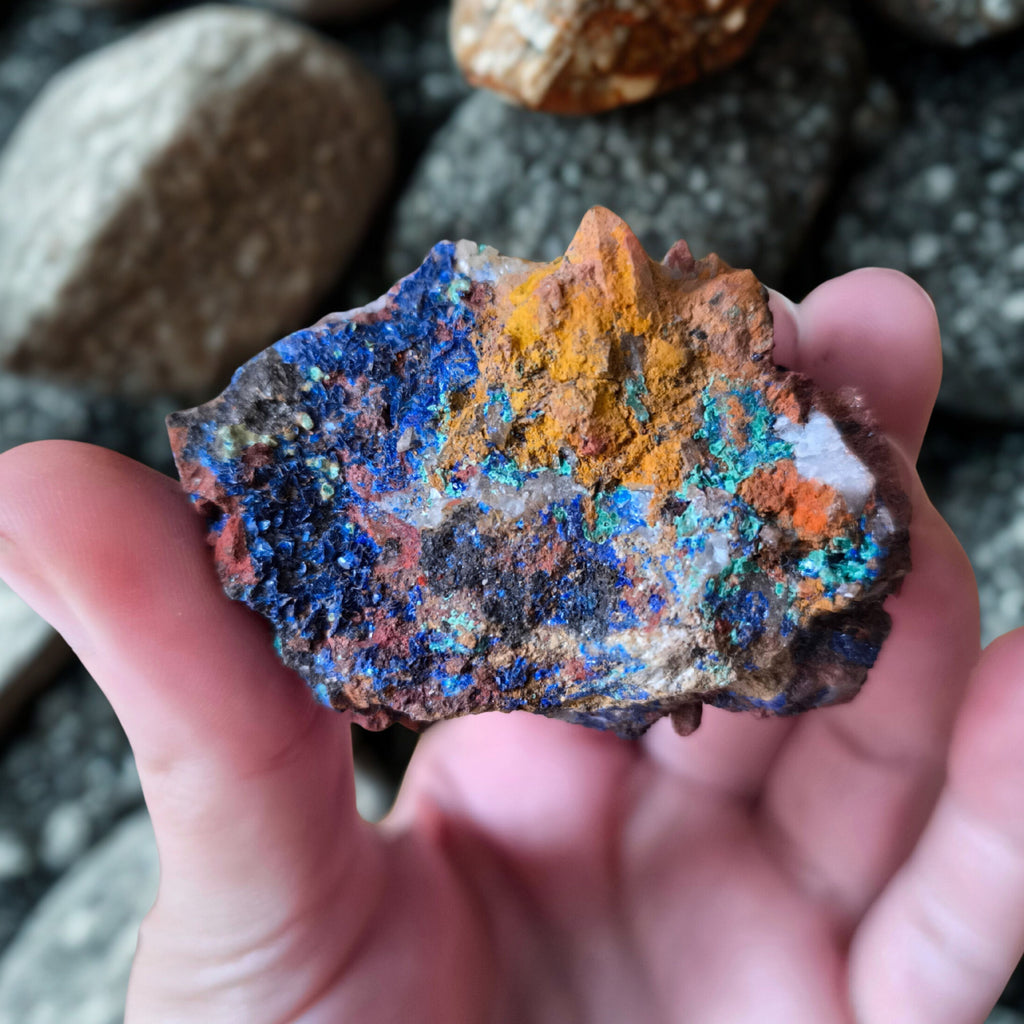 Pierre naturelle Azurite-Malachite – 60 g – 60 x 40 mm