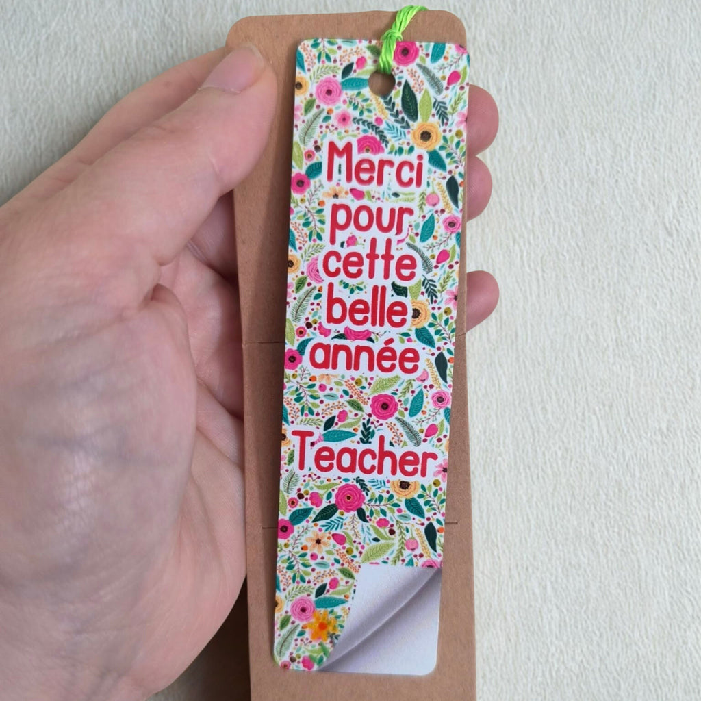 Marque-Page Personnalisé avec Pompom – Recto/Verso