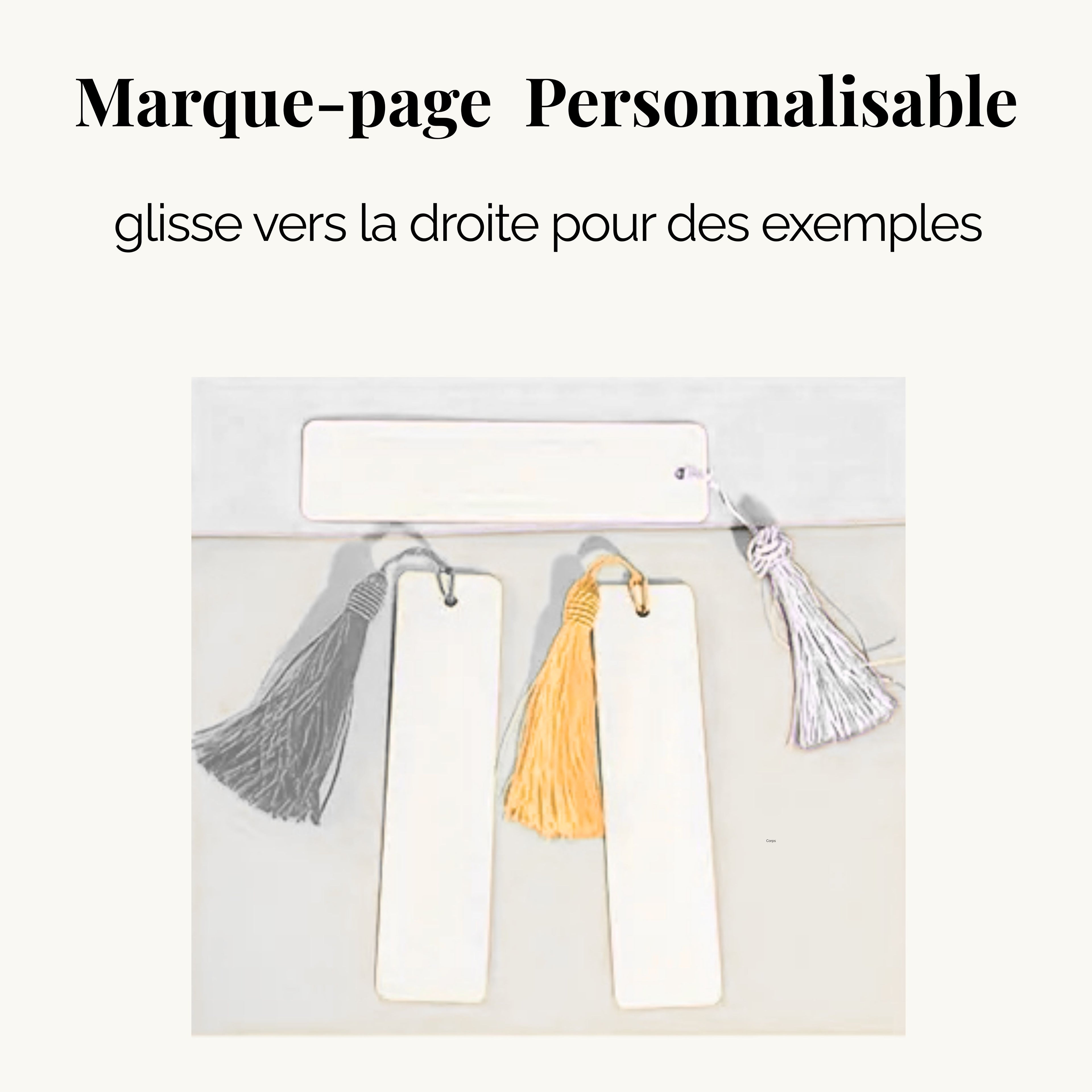 Marque-Page Personnalisé avec Pompom – Recto/Verso