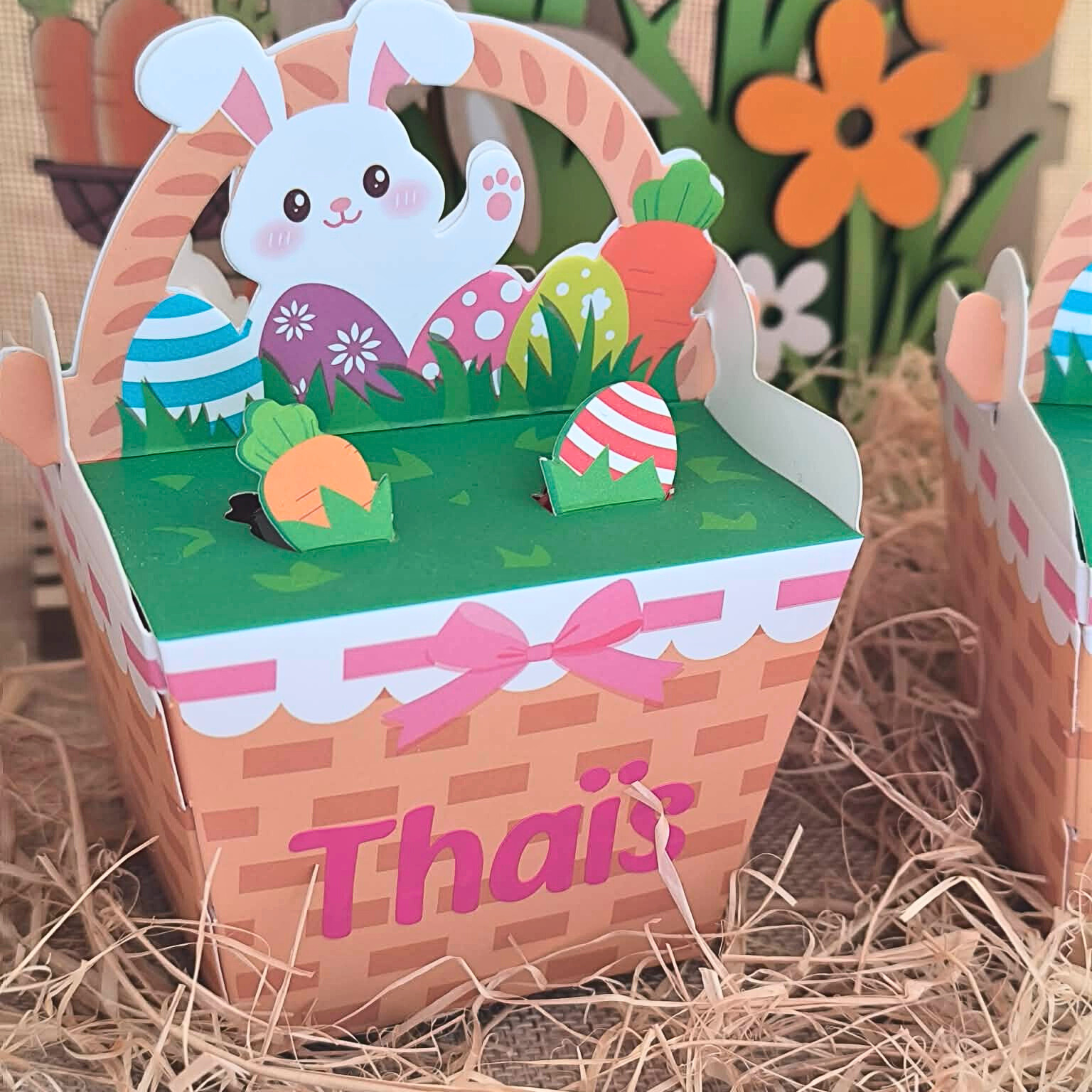 Panier de Pâques Garni – Personnalisé au Prénom