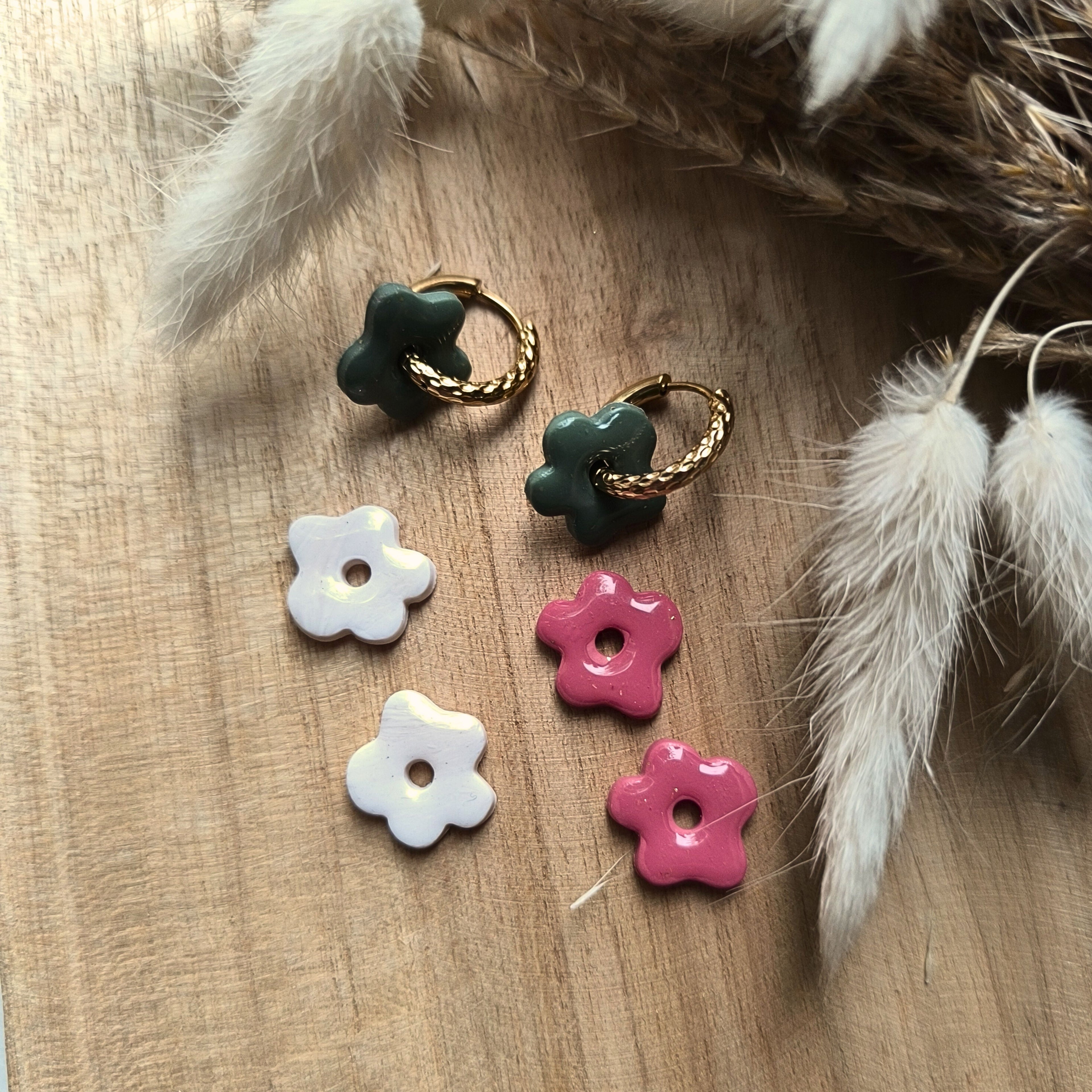 🌿 Créoles interchangeables Floralis