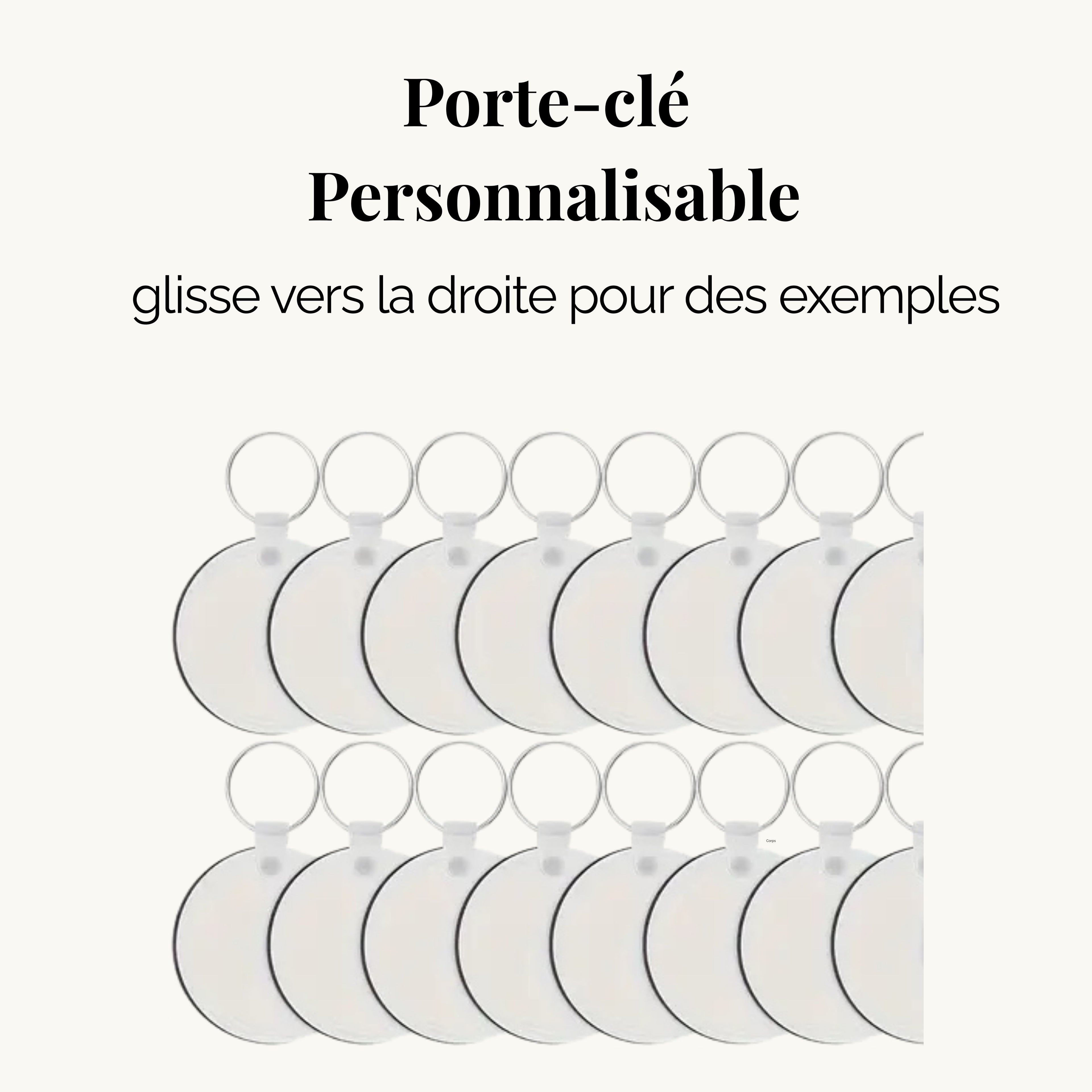 Porte-clé Personnalisé en MDF – Photo, Thème & Prénom (5 cm)