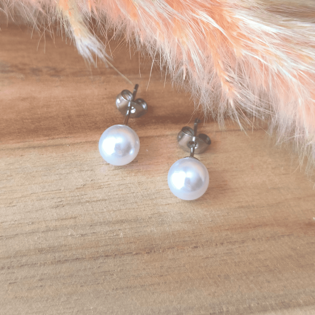 Puces d'oreilles Perla en acier inoxydable