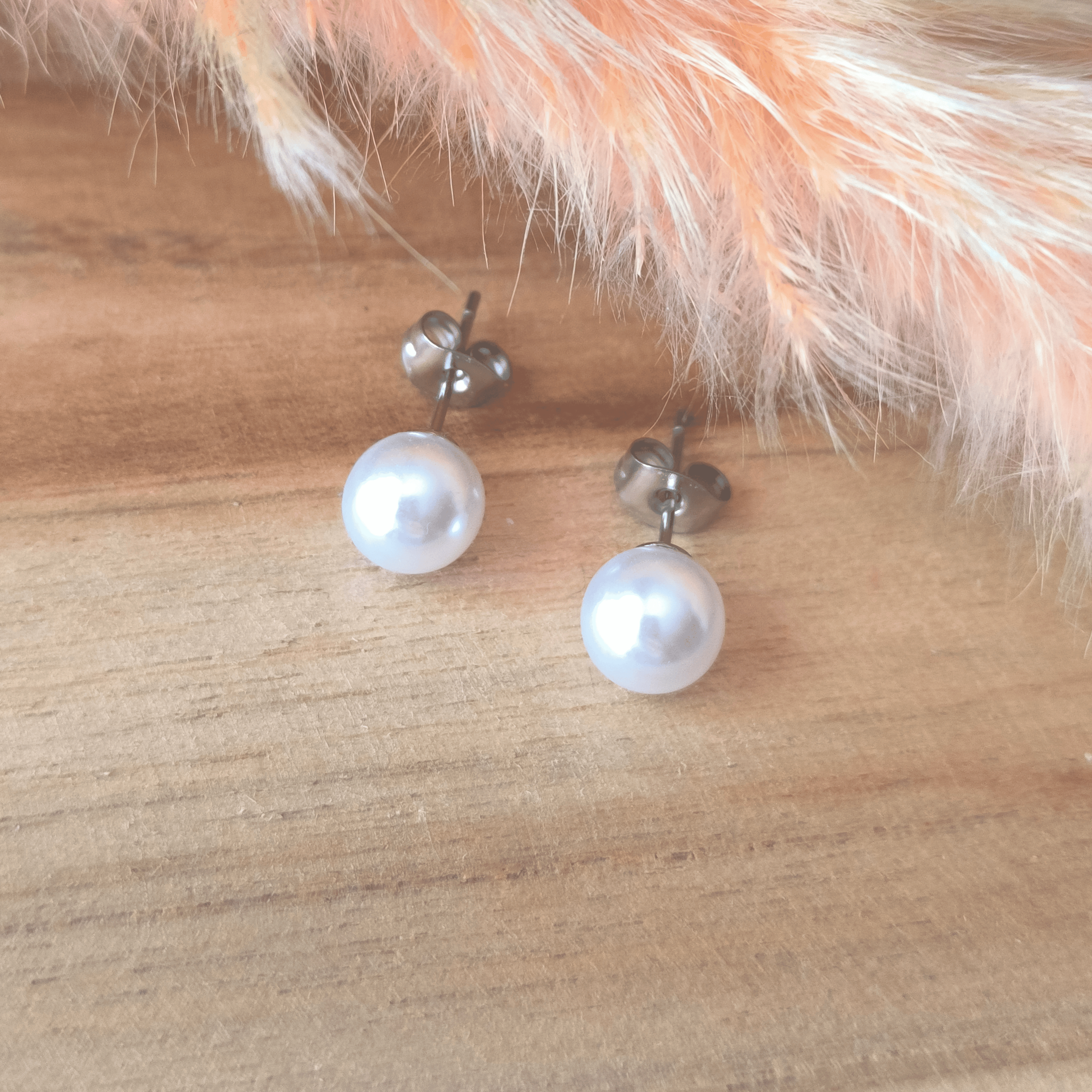 Puces d'oreilles Perla en acier inoxydable