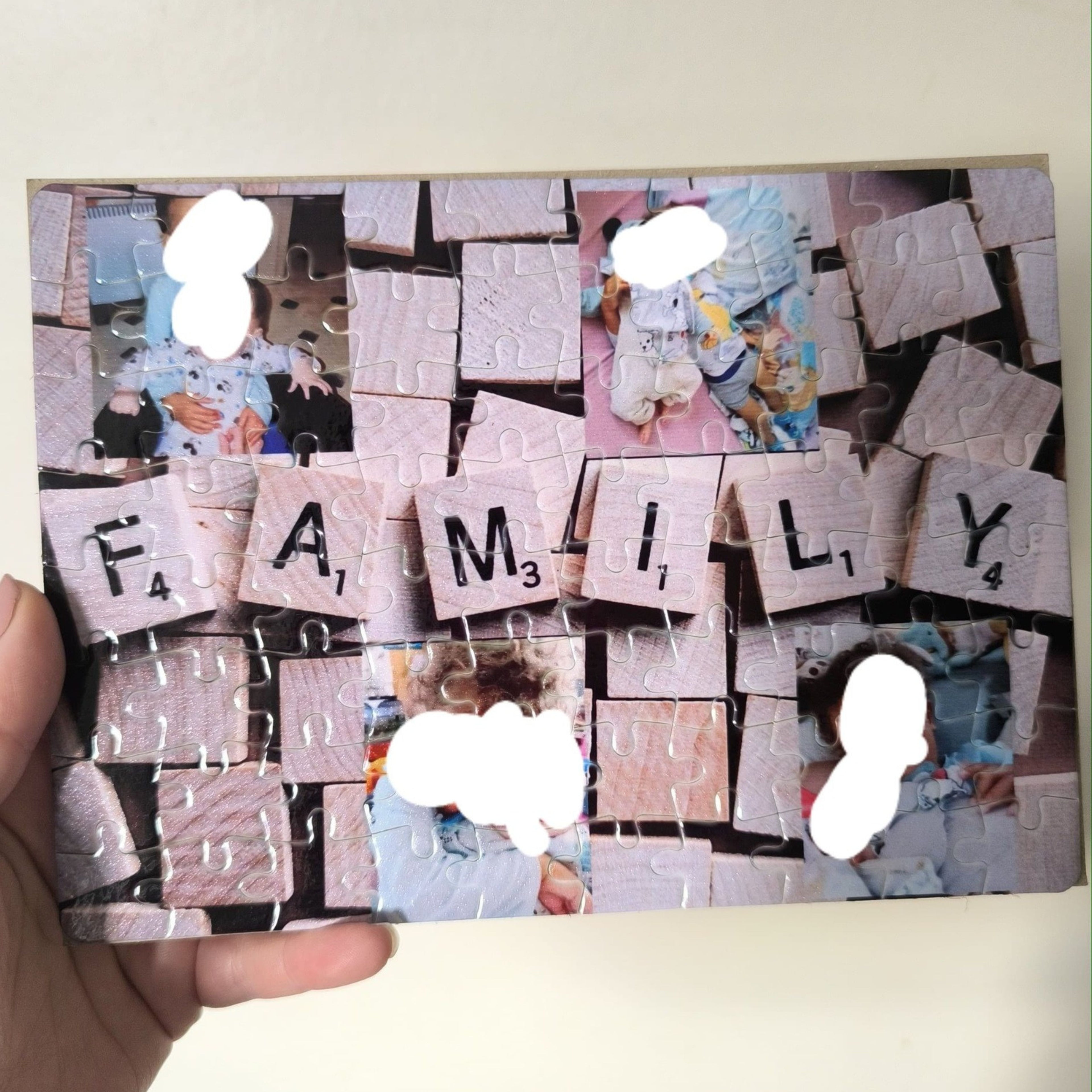 Puzzle Personnalisé avec Photo, Prénom et Texte – Modèle Pailleté A5