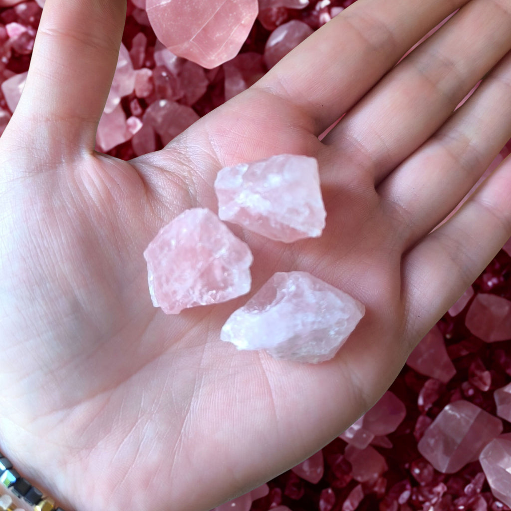 💖 Pochon Quartz Rose – Pierre d’Amour et de Douceur