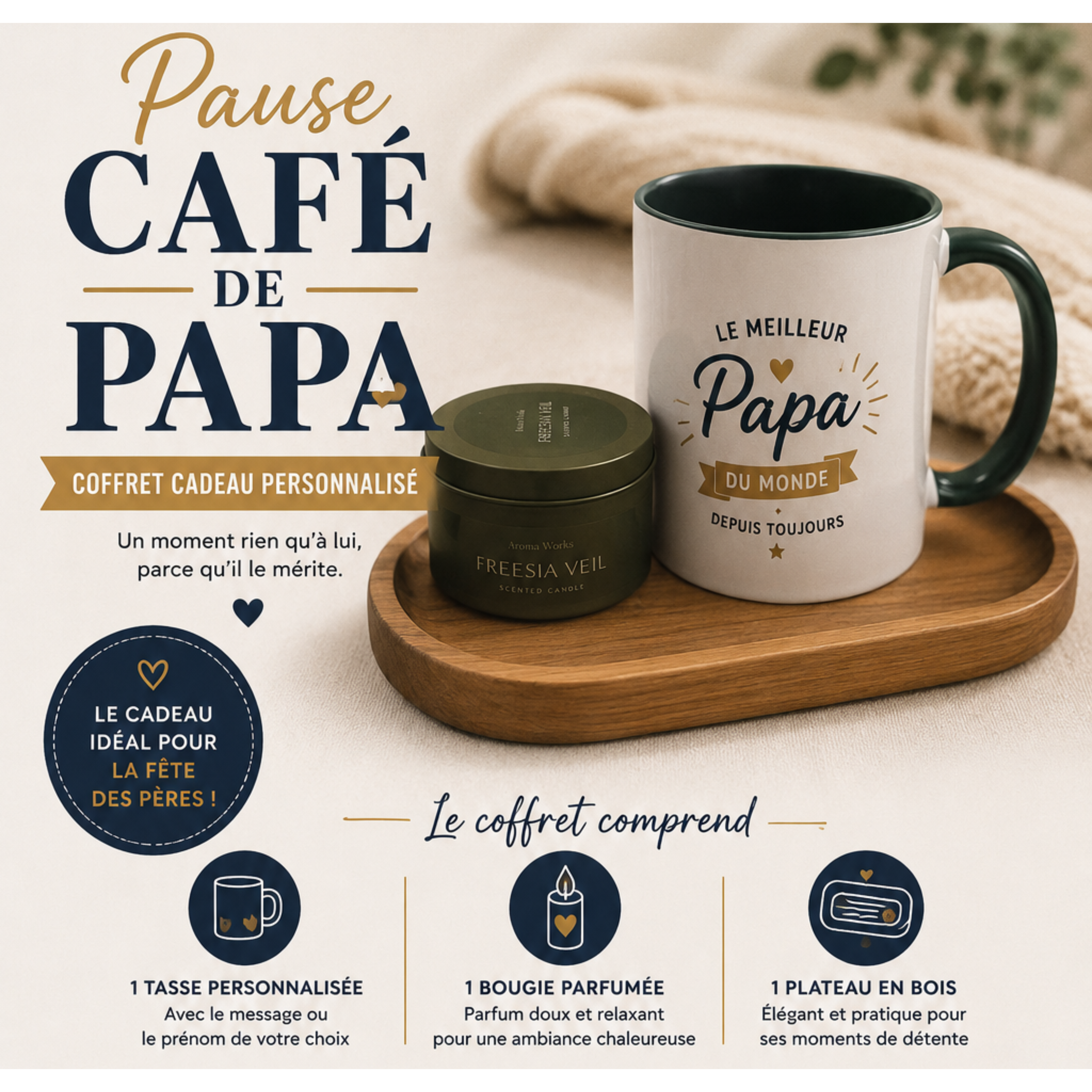 Coffret Papa – Pause Détente Personnalisée ☕